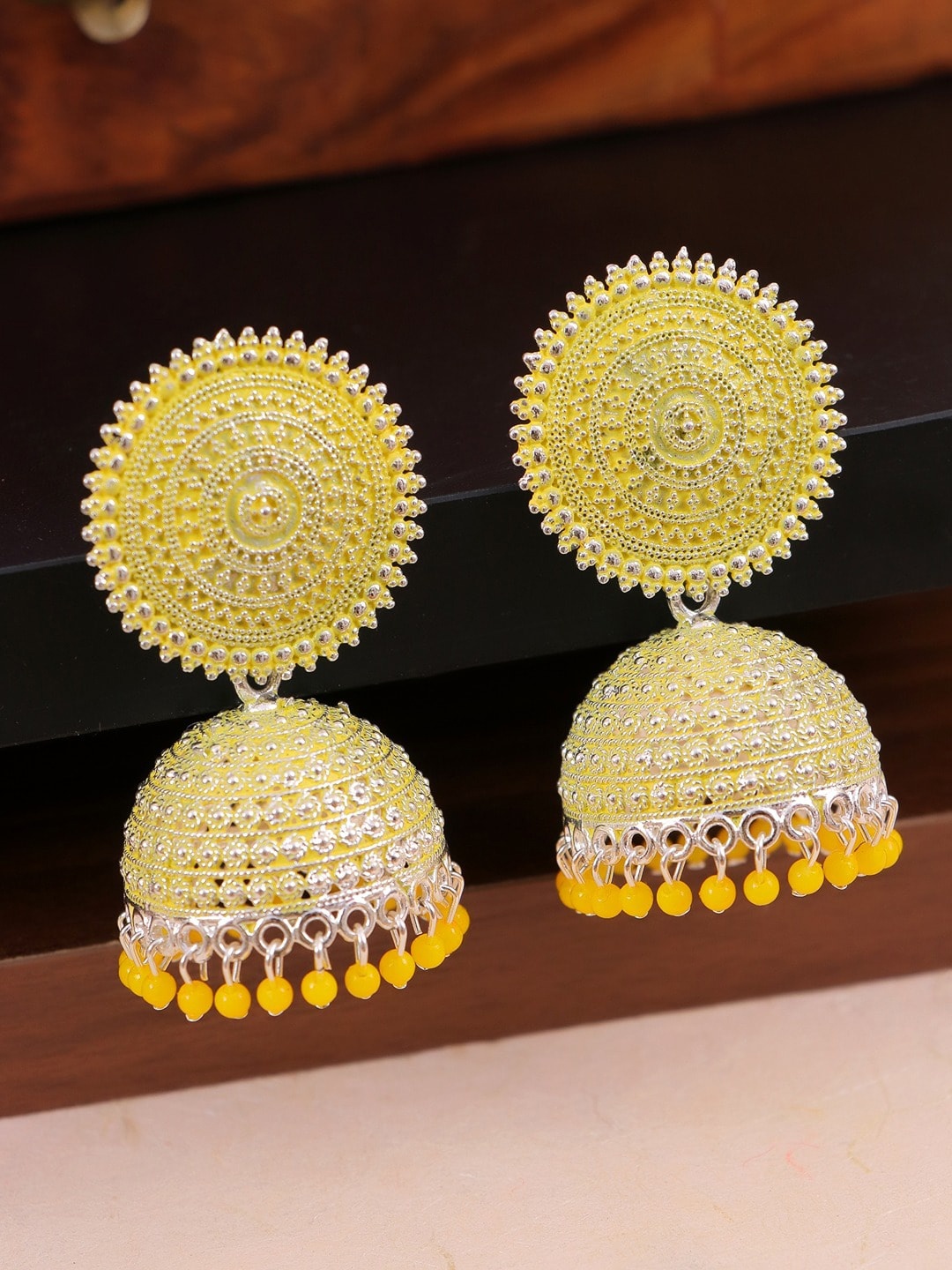

Crunchy Fashion Silver Plated Contemporary Jhumkas Earrings