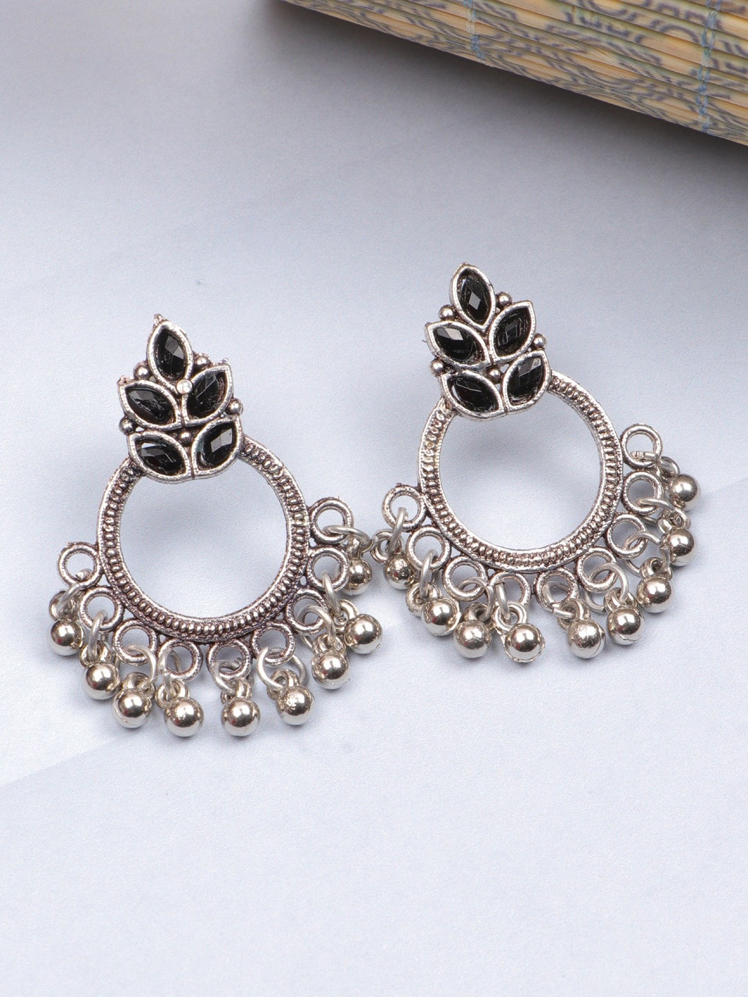 

Crunchy Fashion Silver-Plated Classic Chandbalis Earrings