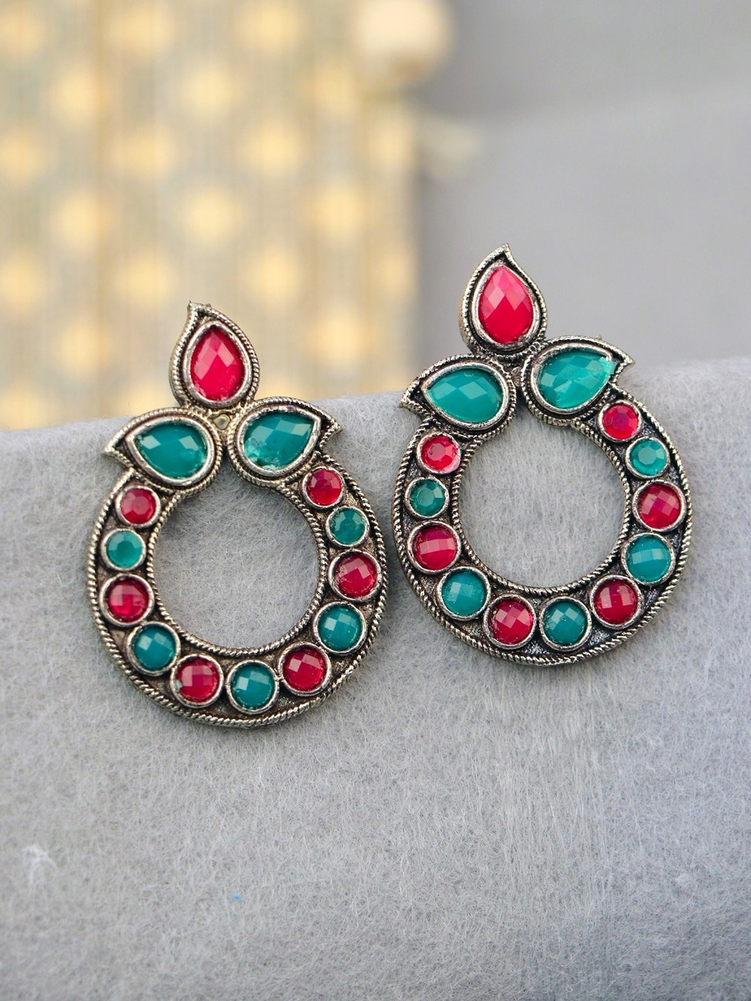 

Crunchy Fashion Gold Plated Classic Drop Earrings, Pink