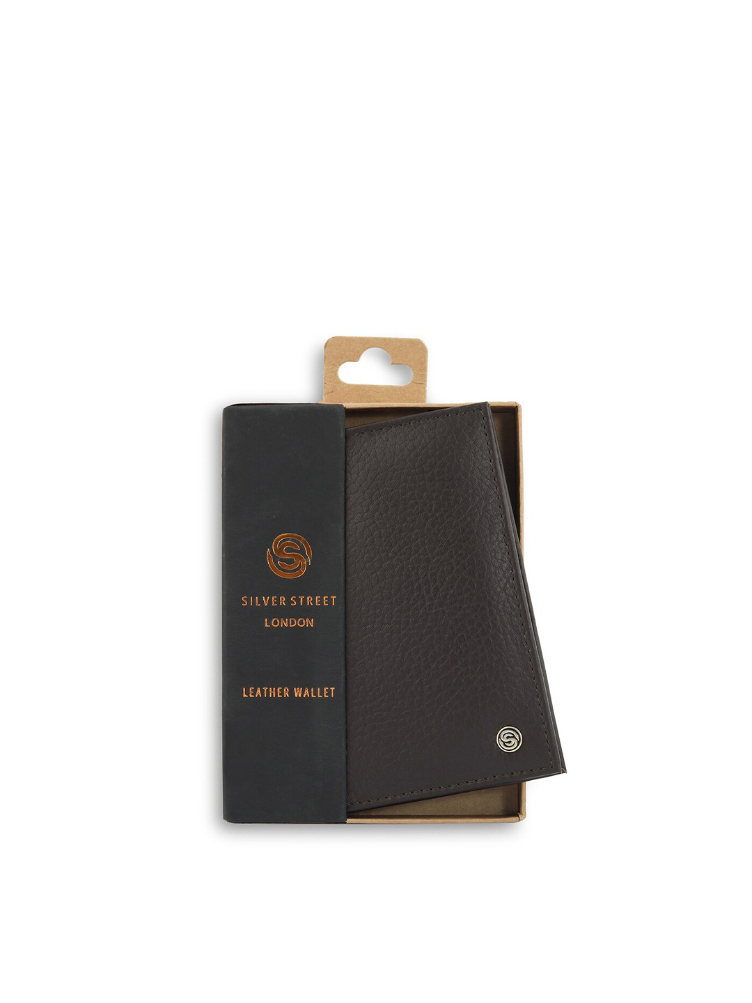 

SILVER STREET LONDON Men Leather Passport Holder, Brown