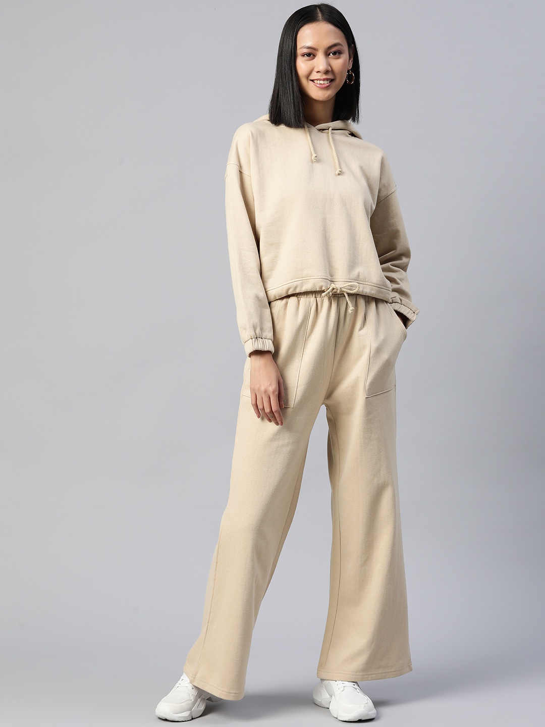 

Laabha Women Beige Solid Track Suit