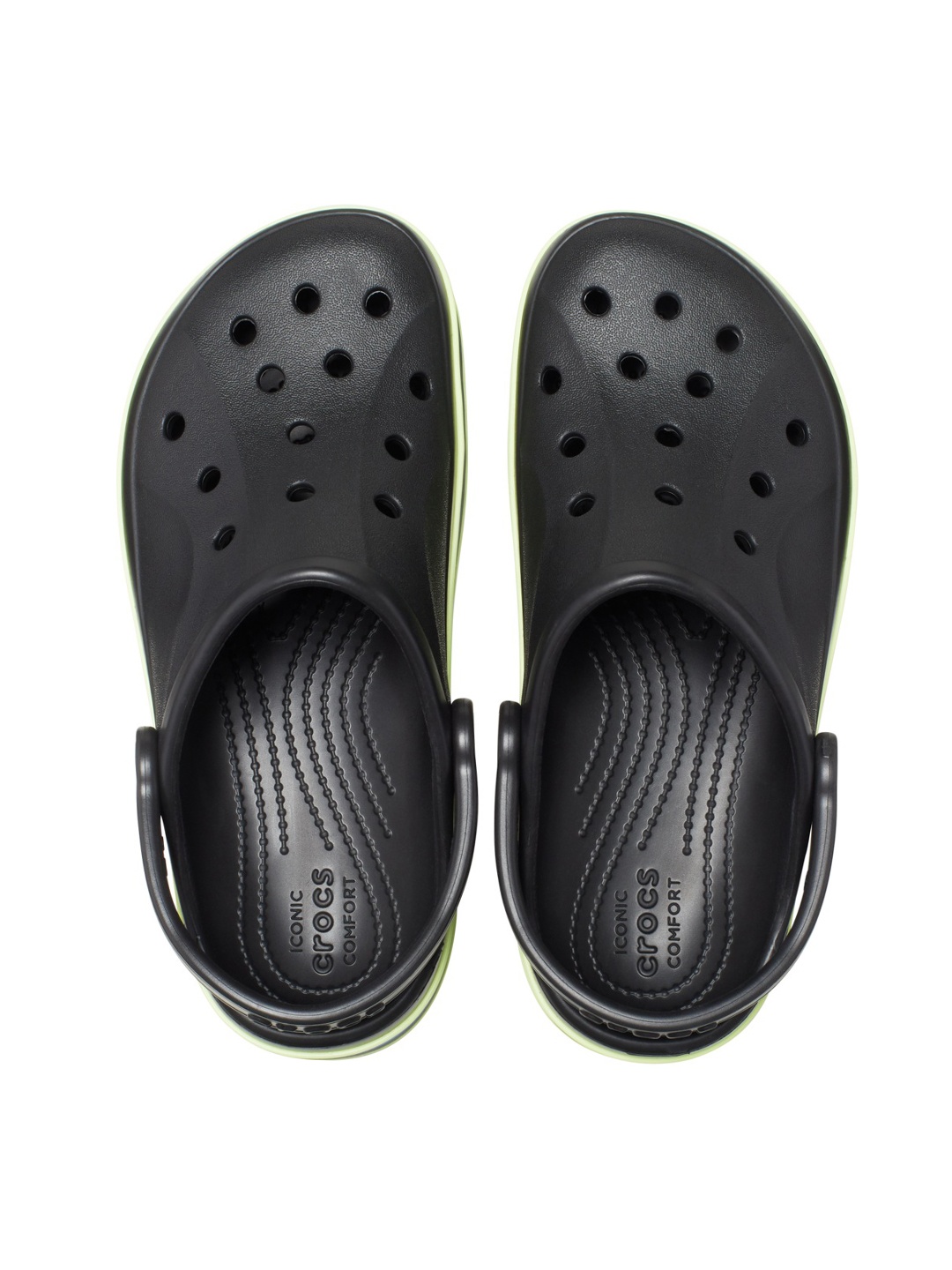 

Crocs Unisex Kids Solid Bayaband Croslite Clogs With Brand Logo Print Midsole, Black