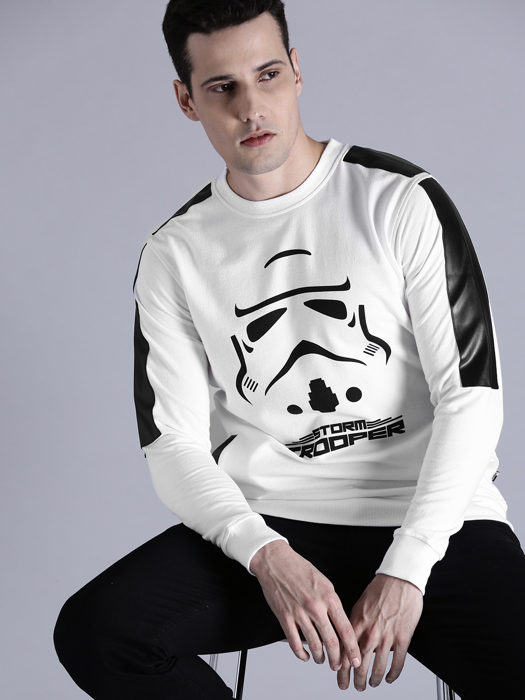 

Kook N Keech Star Wars Men White Printed Sweatshirt