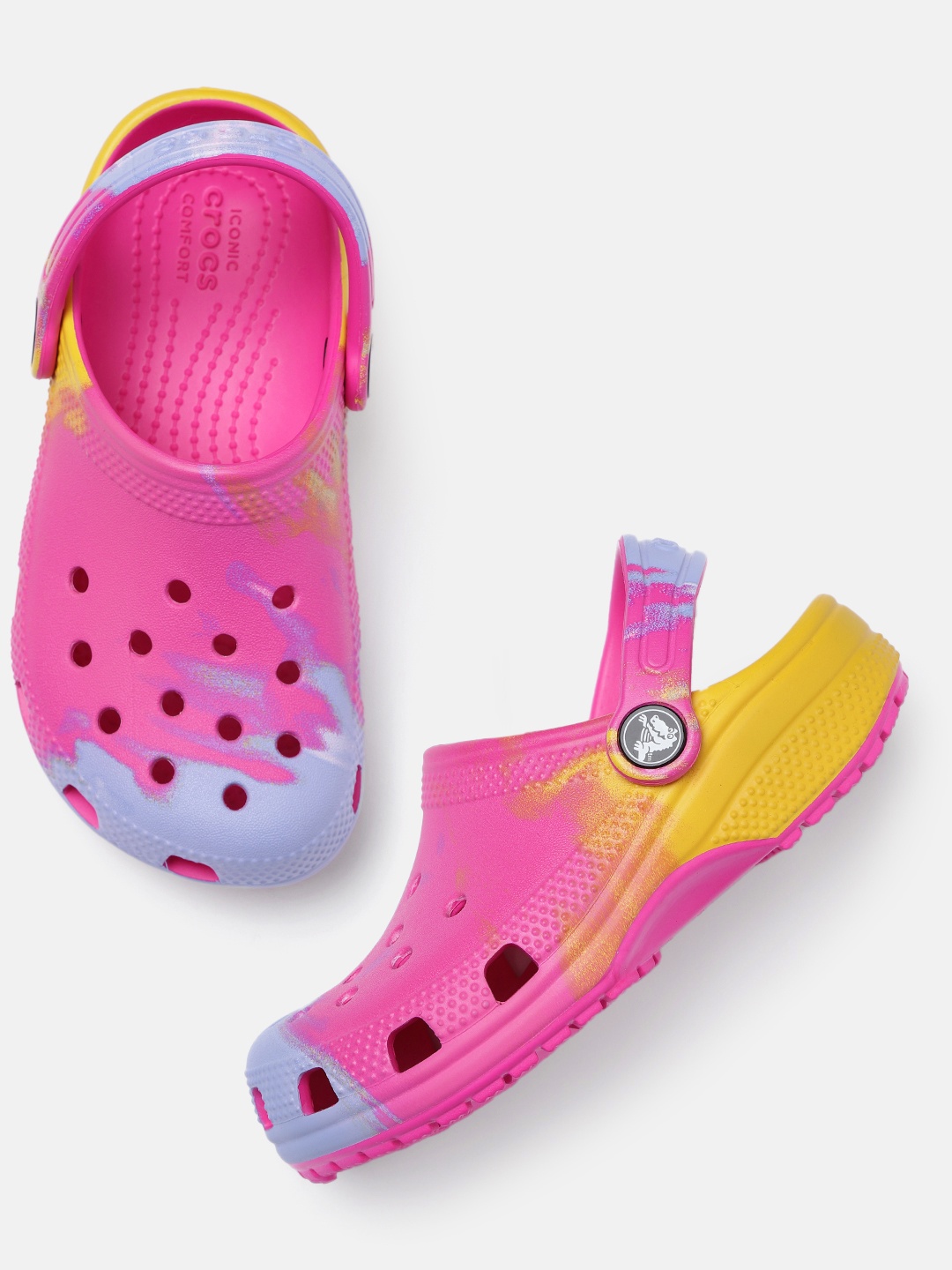 

Crocs Kids Printed Croslite Clogs, Pink