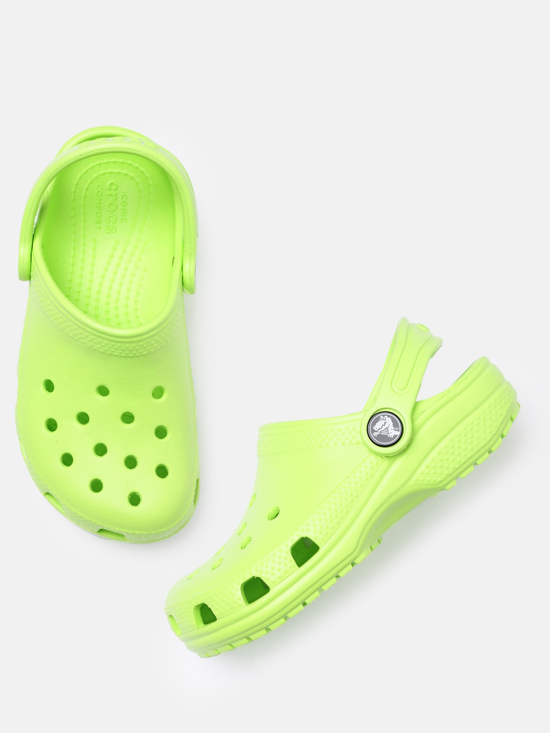 

Crocs Unisex Kids Solid Croslite Clogs With Cut-Out Detail, Green