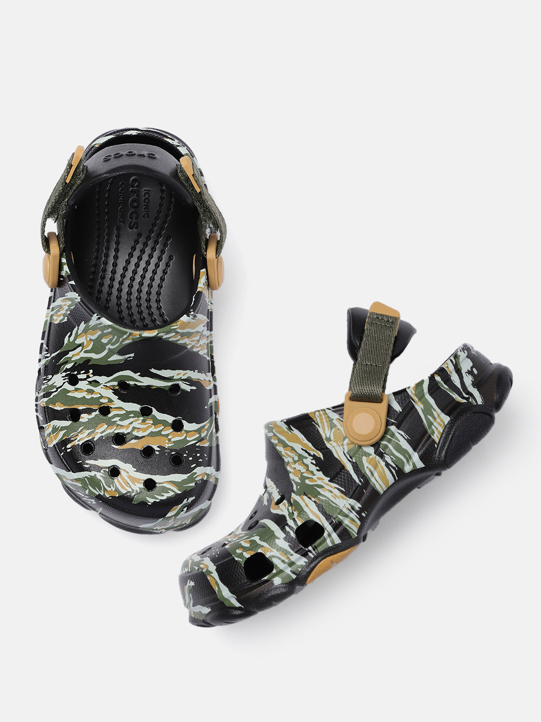 

Crocs Kids Printed Croslite Clogs, Black