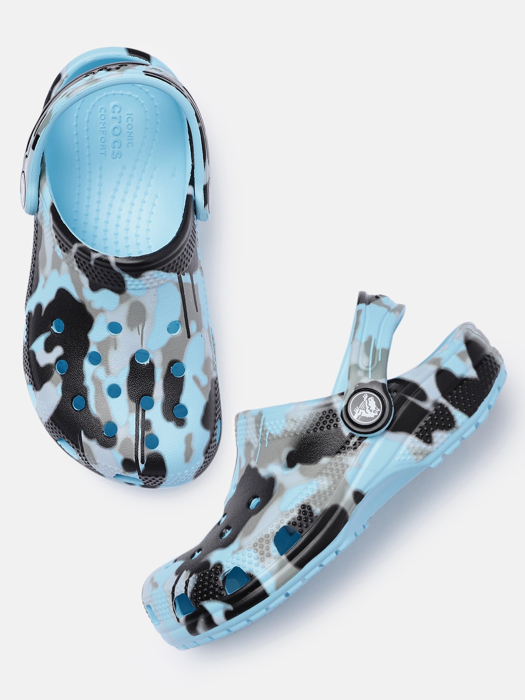 

Crocs Kids Printed Clogs, Blue