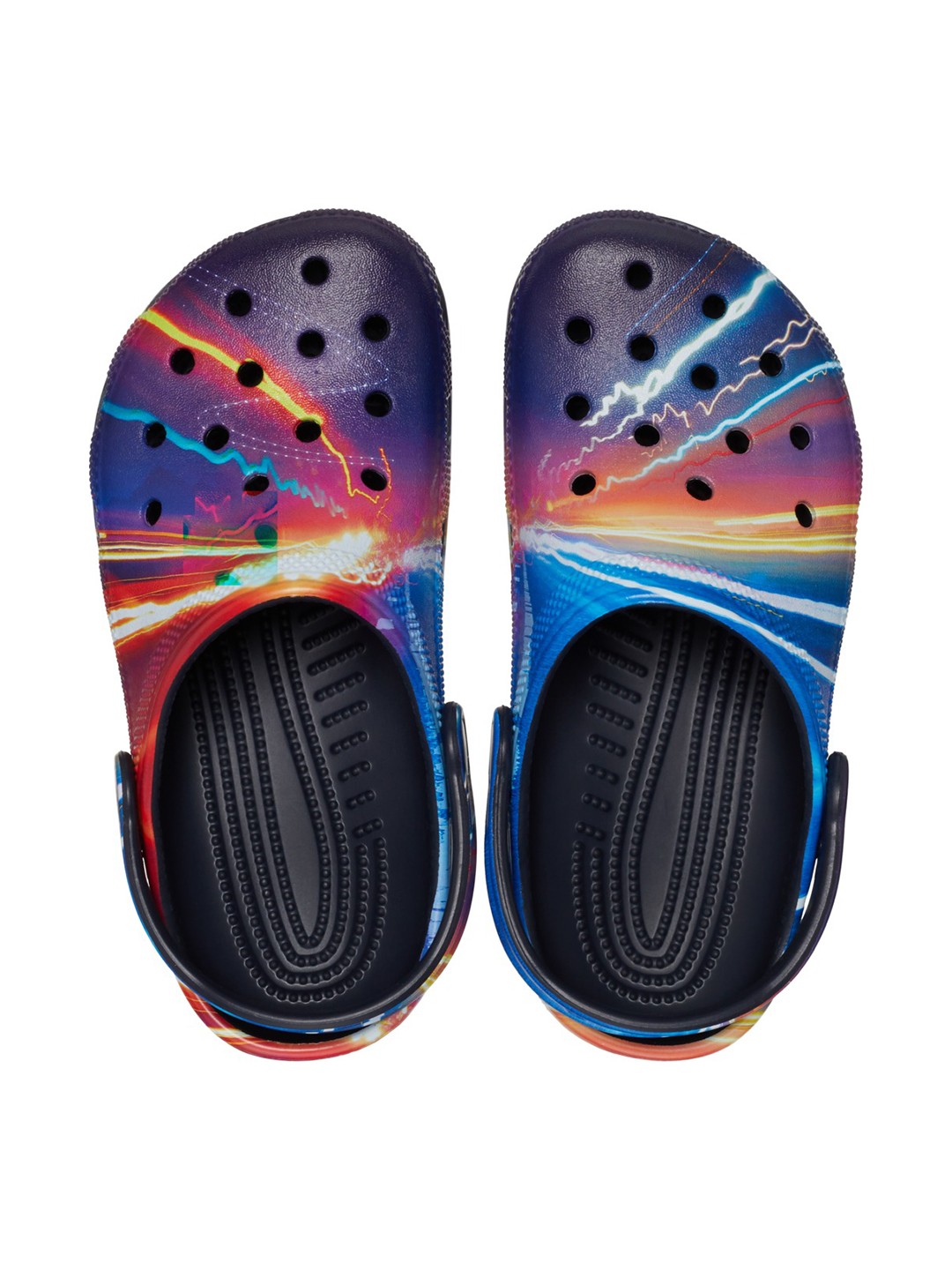 

Crocs Kids Printed Classic Meta Scape Clogs, Blue