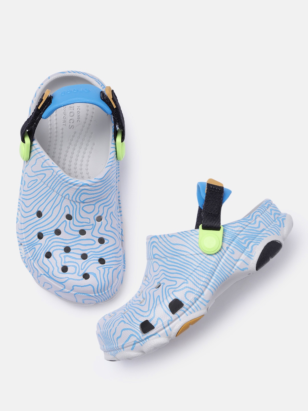 

Crocs Kids Printed Clogs, Blue