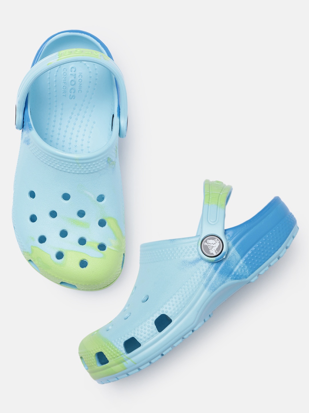 

Crocs Kids Printed Clogs, Blue