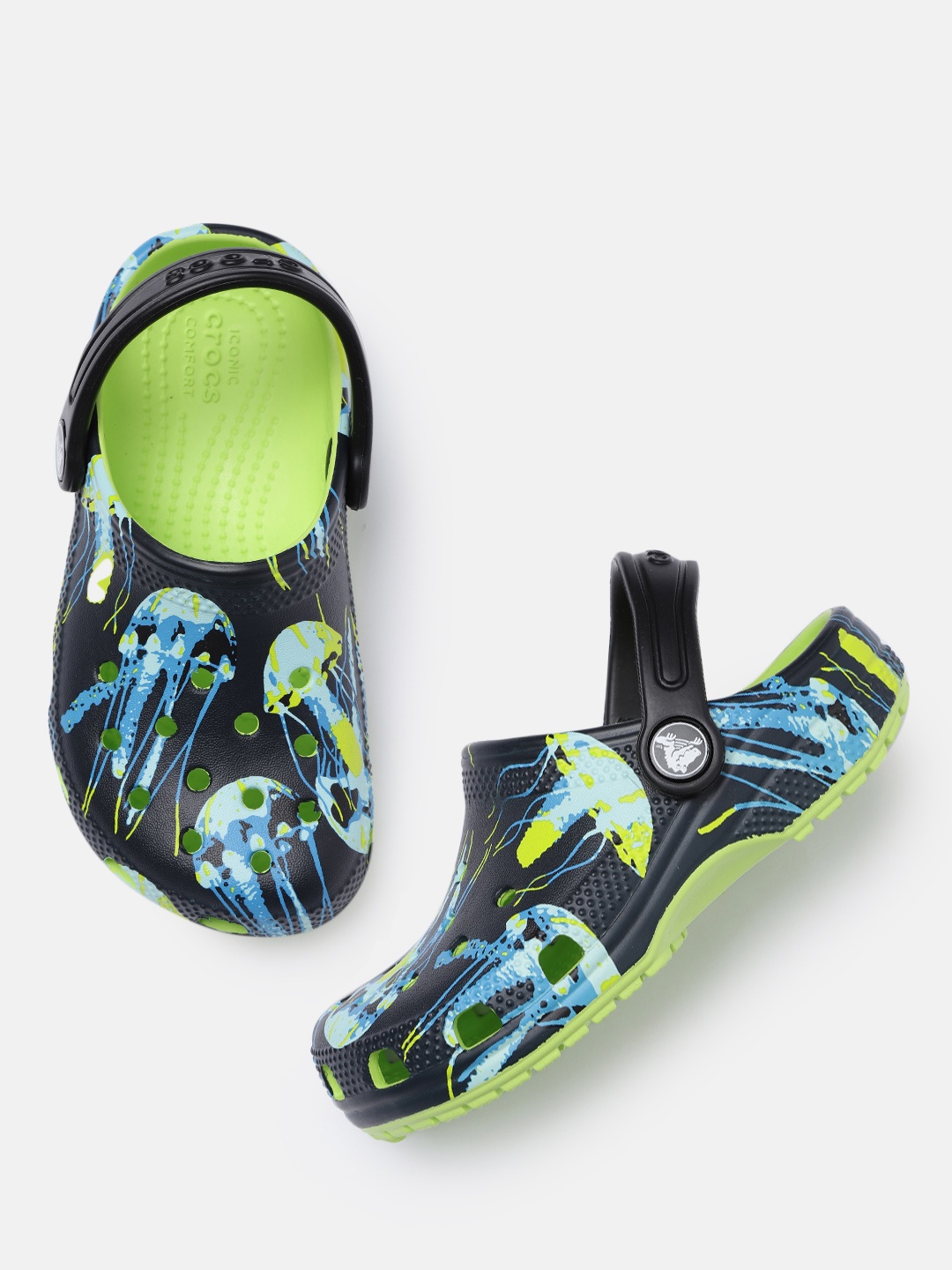 

Crocs Kids Printed Classic Meta Scape Clogs, Multi
