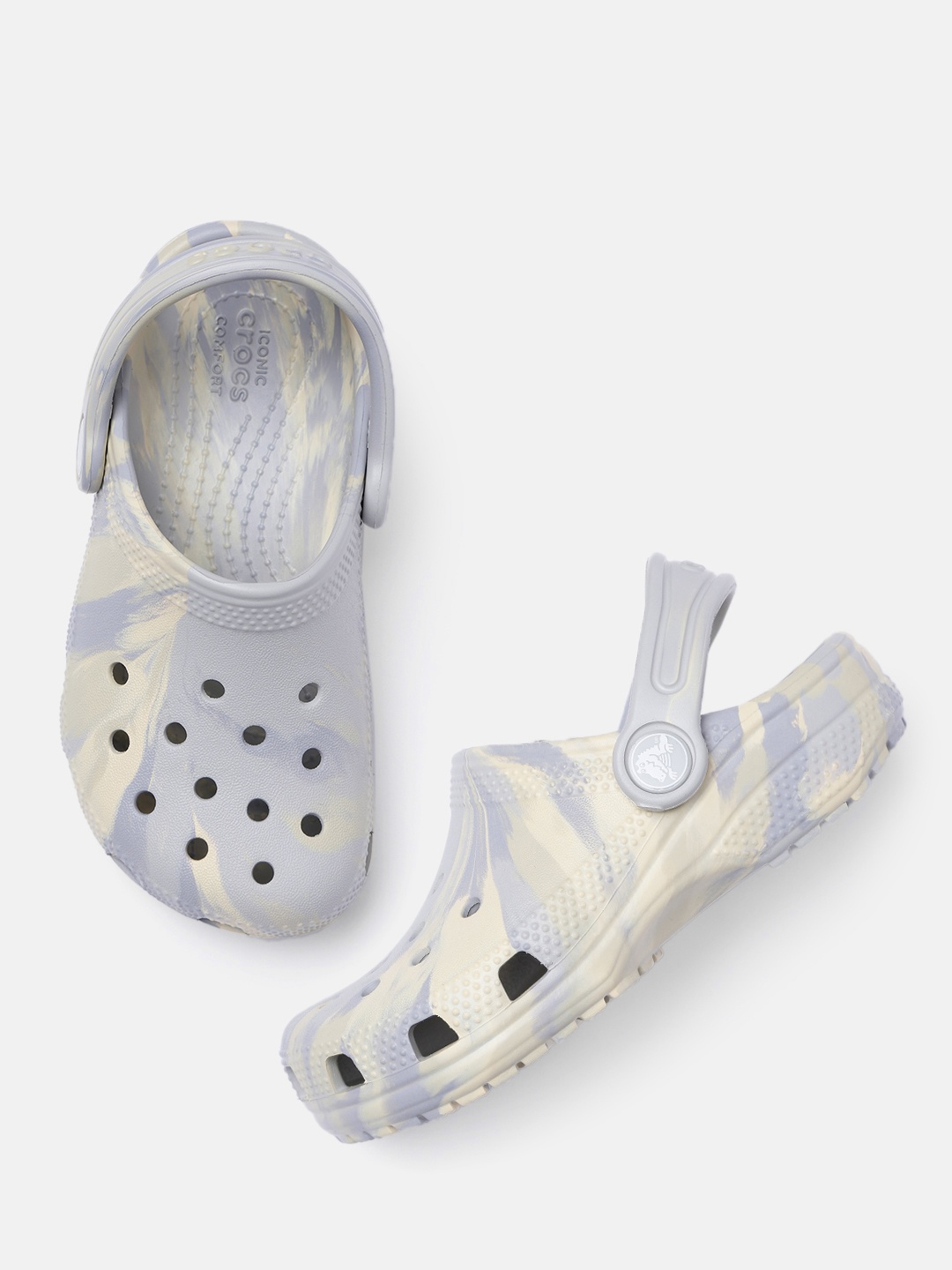 

Crocs Kids Printed Croslite Clogs, Grey