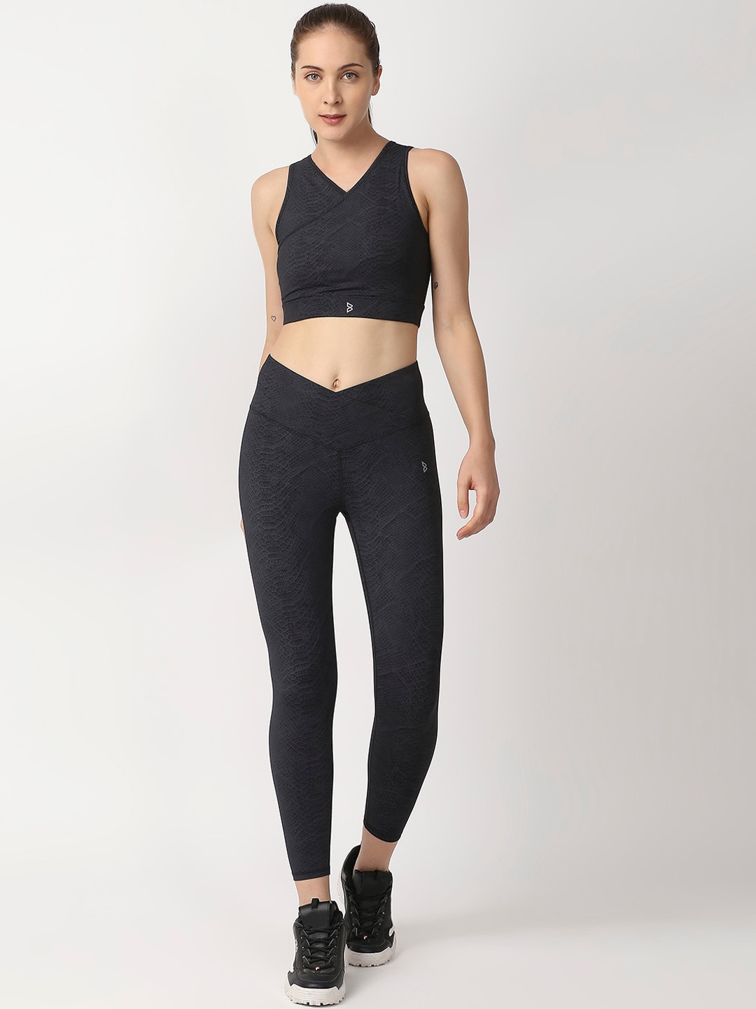 

BODD ACTIVE Self-Design Leggings, Black