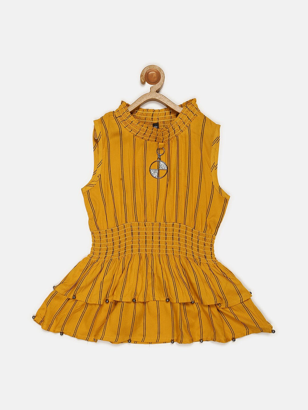 

V2 Value & Variety Girls Striped Top, Mustard