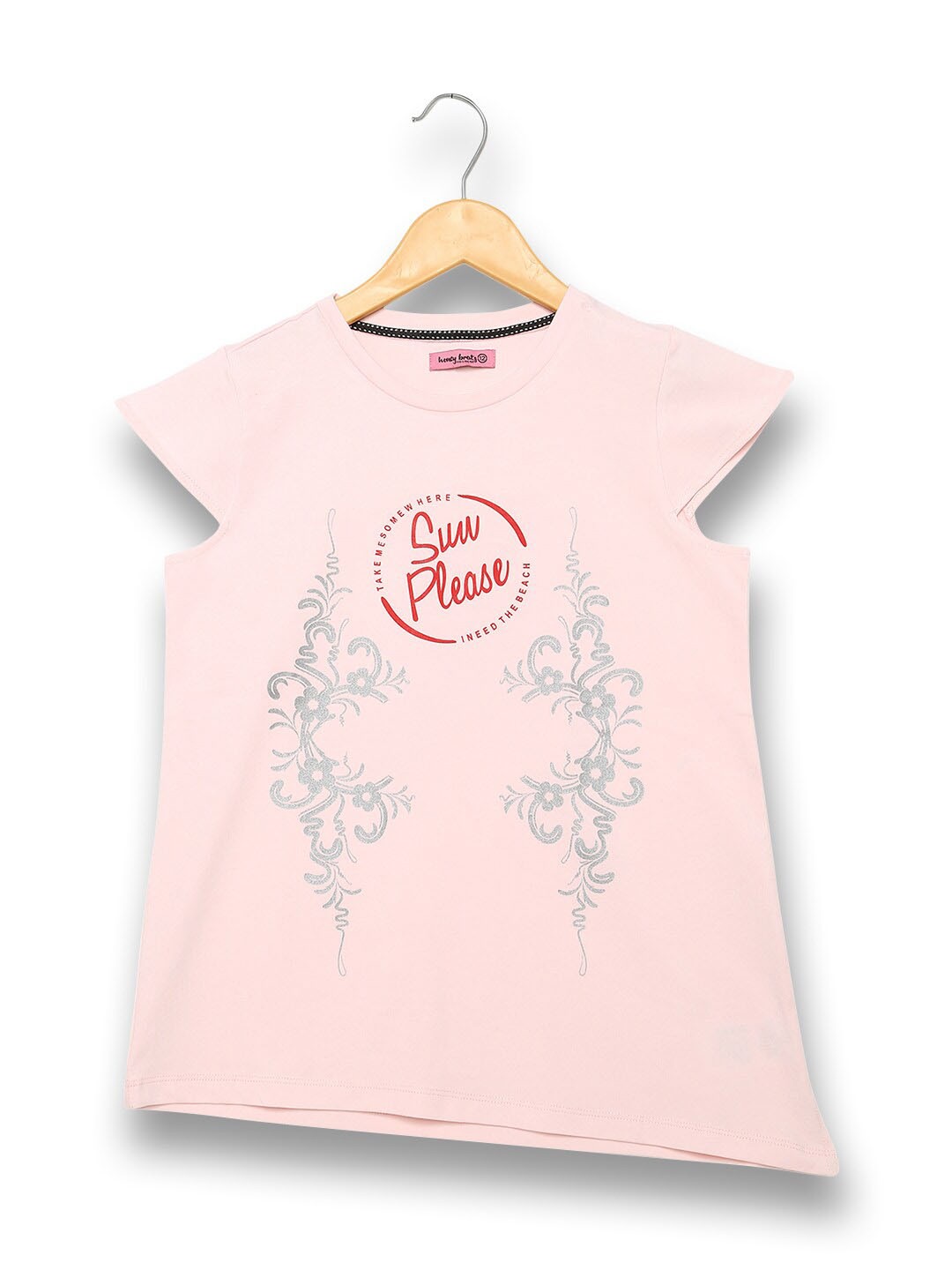 

V2 Value & Variety Girls Printed Top, Pink