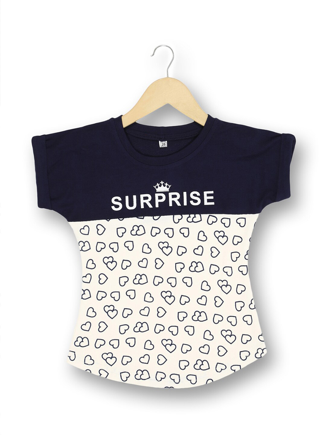 

V2 Value & Variety Girls Colourblocked Top, Blue