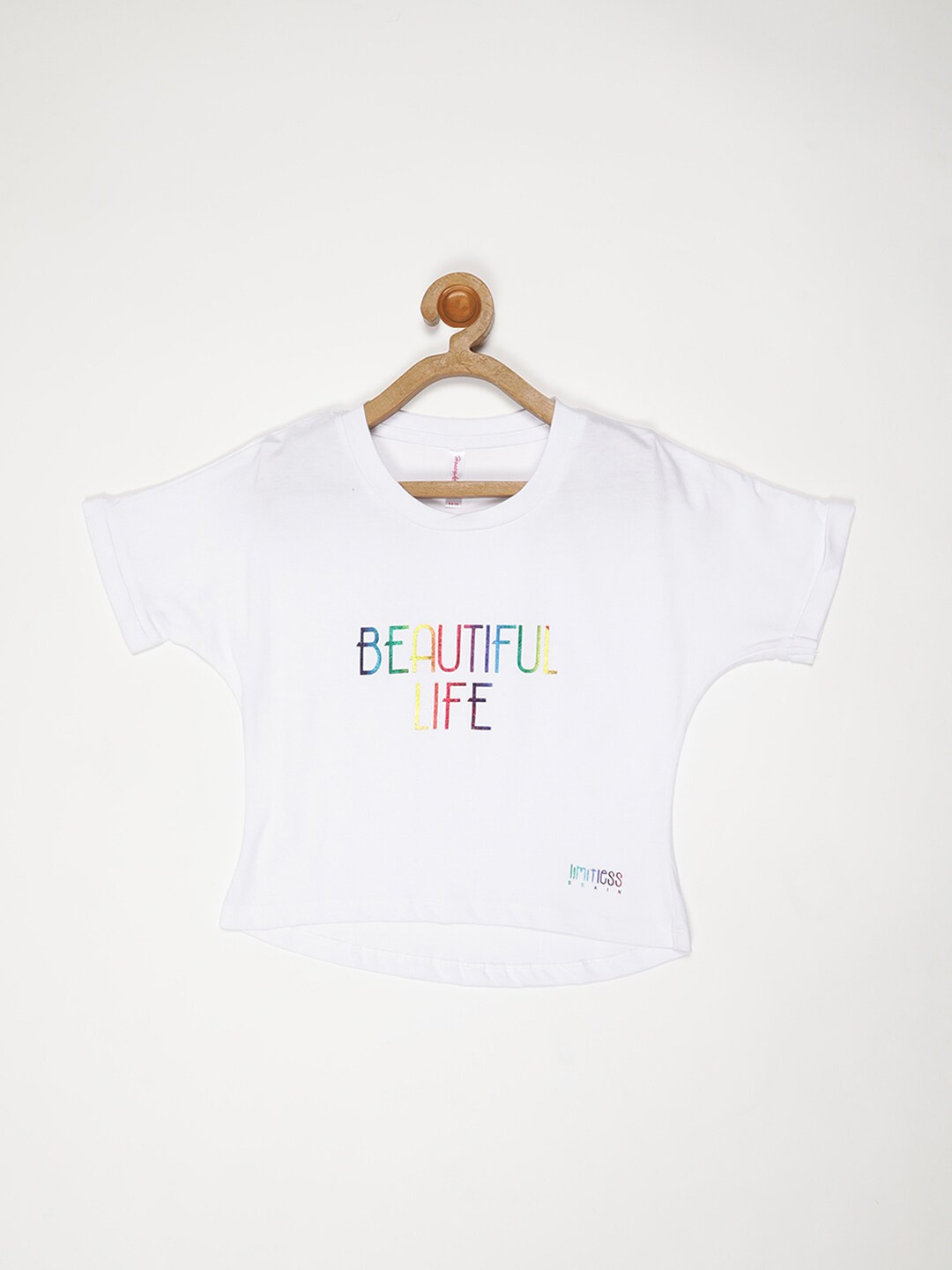 

V2 Value & Variety Cotton Print Extended Sleeves Top, White