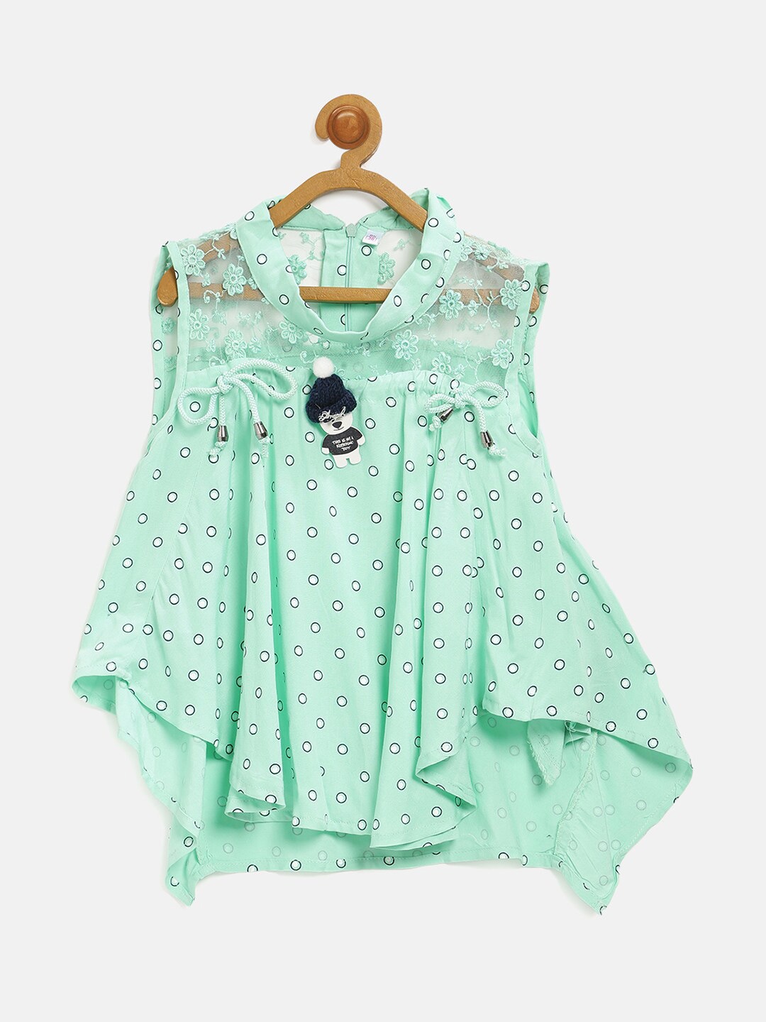 

V2 Value & Variety Girls Polka Dot Printed Top, Green