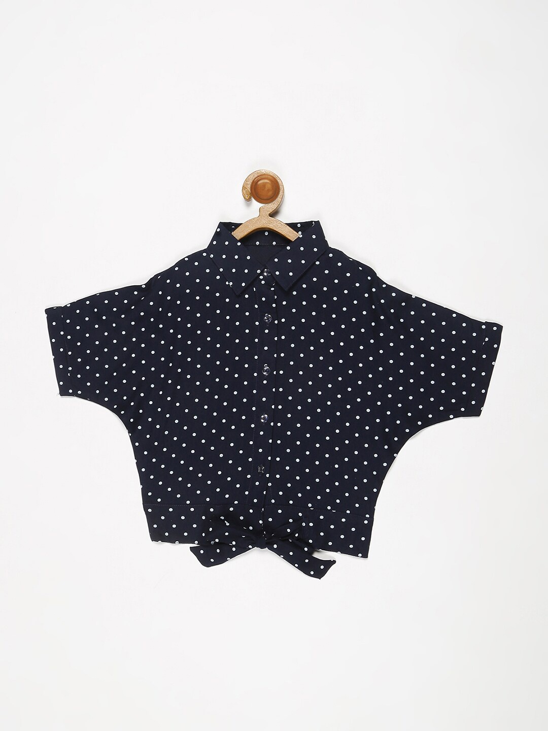 

V2 Value & Variety Girls Print Extended Sleeves Shirt Style Top, Navy blue