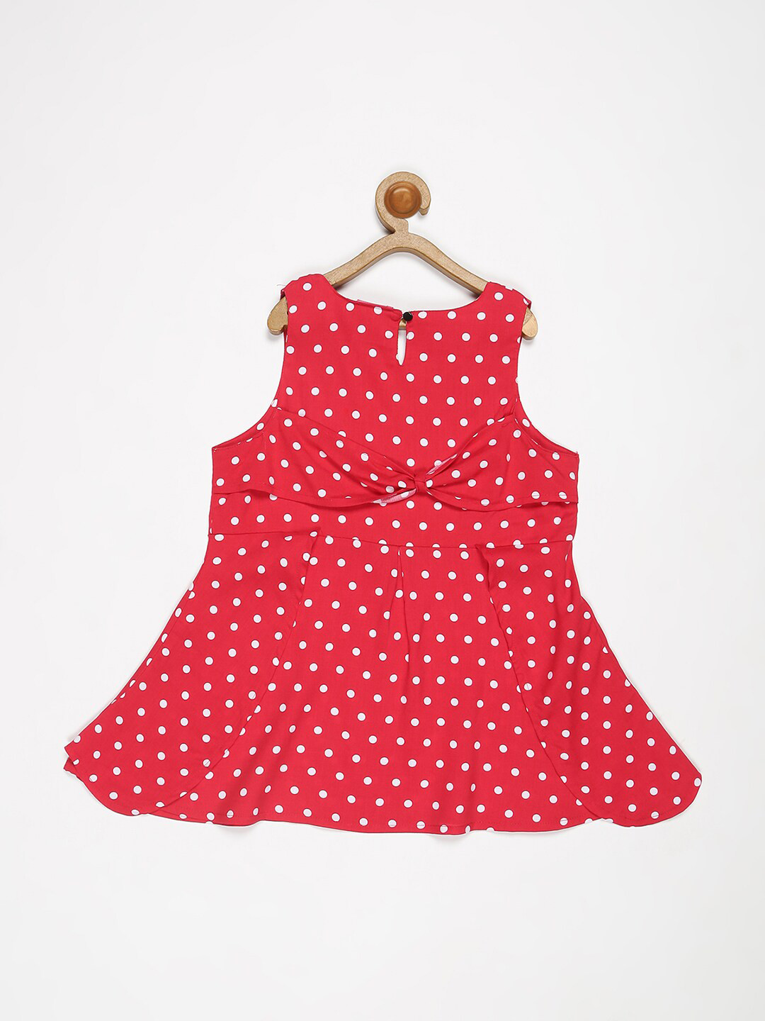 

V2 Value & Variety Girls Polka Dots Print Longline Top, Red