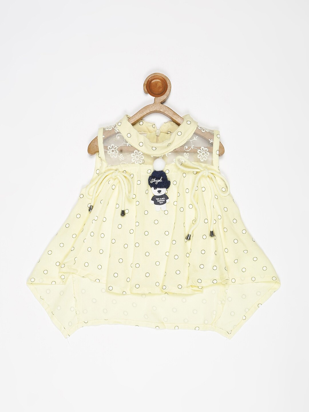 

V2 Value & Variety Girls Mandarin Collar Top, Yellow