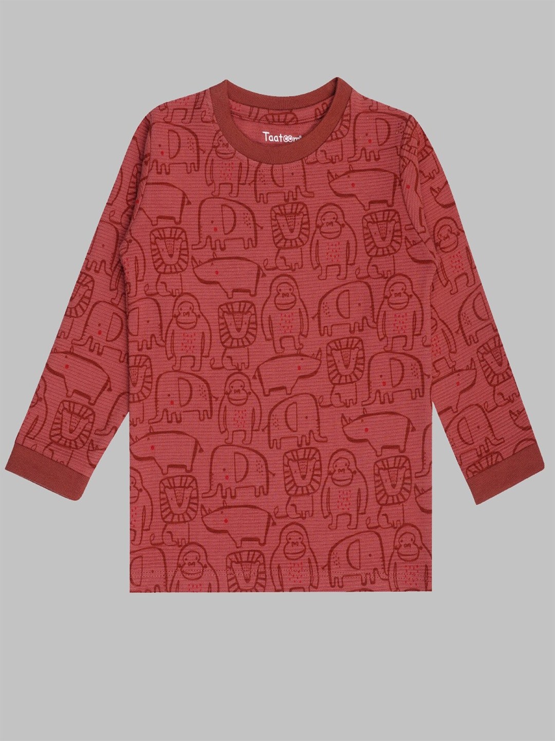 

Taatoom Boys Printed T-shirt, Red