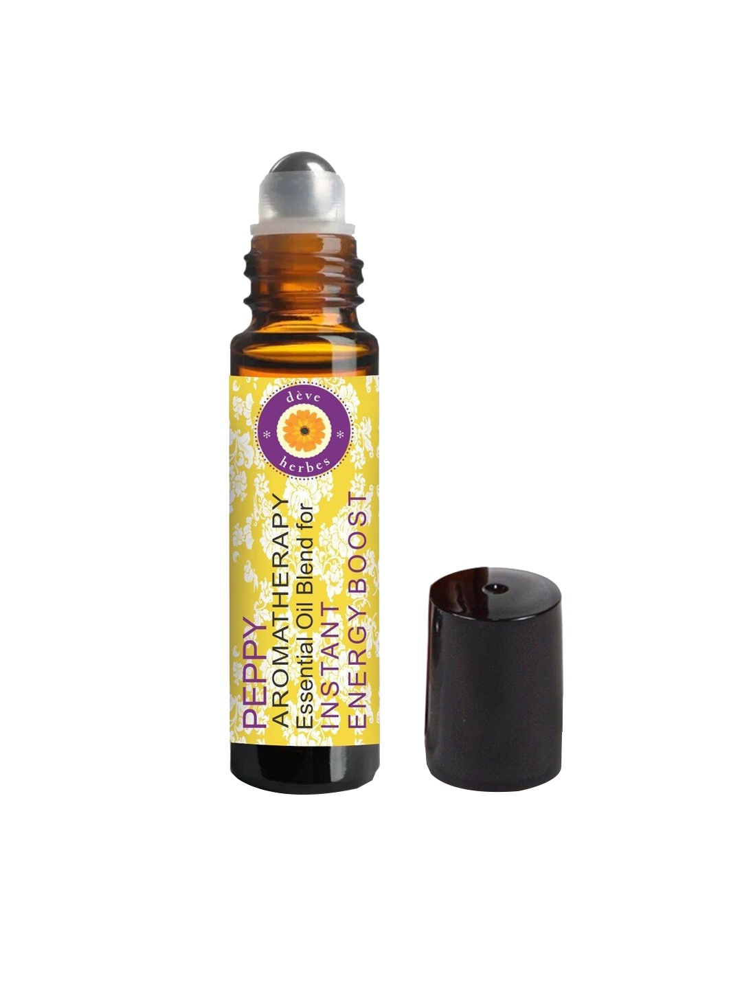 

Deve Herbes Peppy Aromatherapy Essential Oil Blend For Instant Energy Boost - 10ml, Yellow