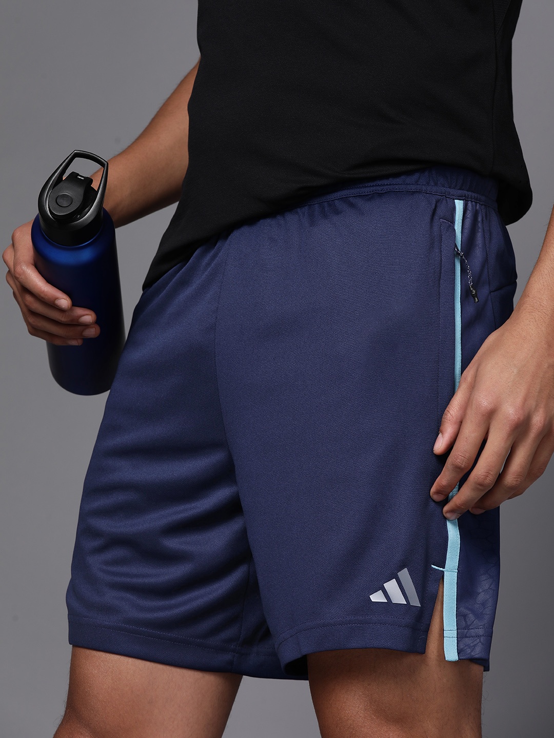 

ADIDAS Men Workout Base Training Shorts, Navy blue