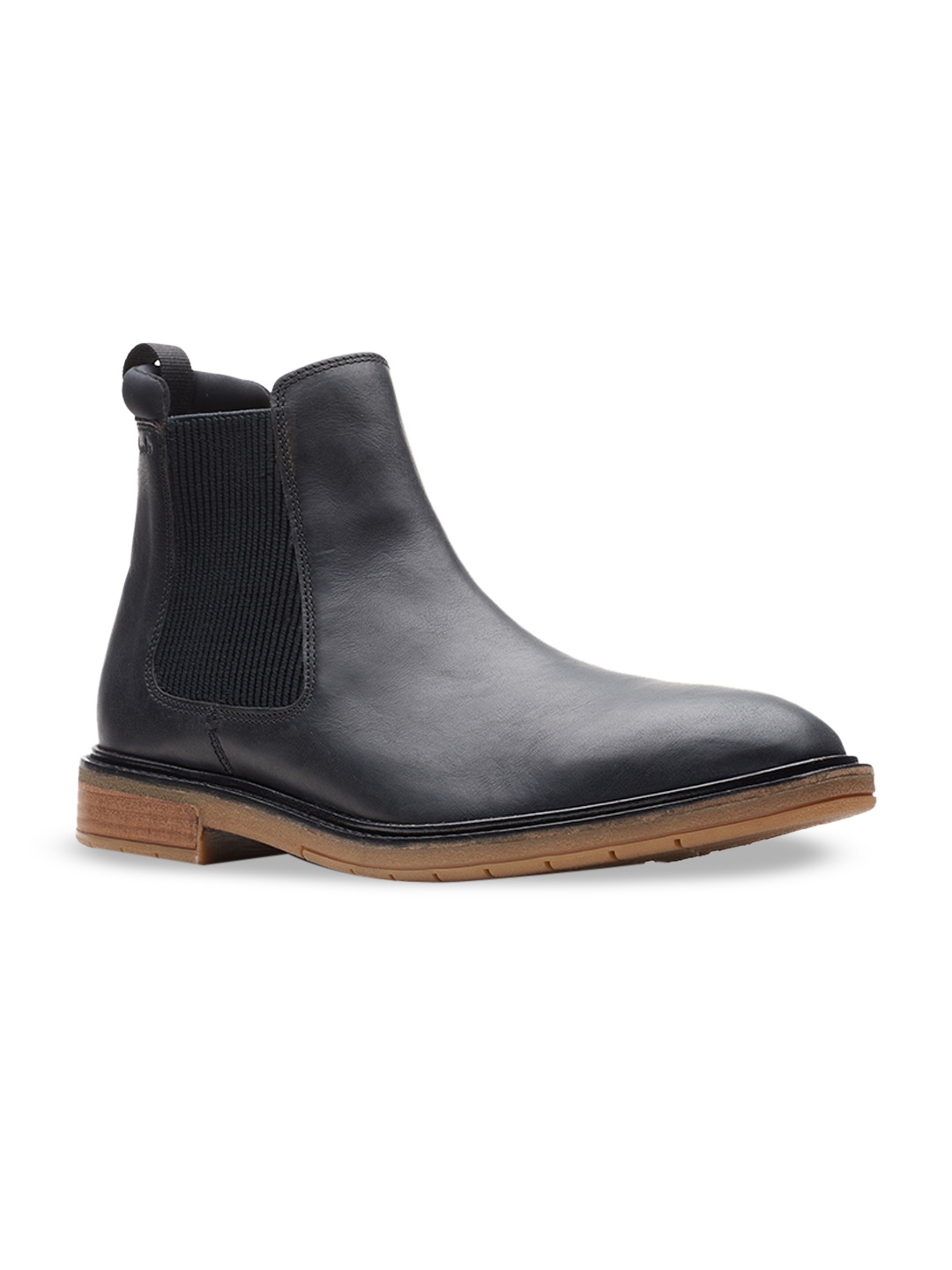 

Clarks Men Leather Chelsea Boots, Black