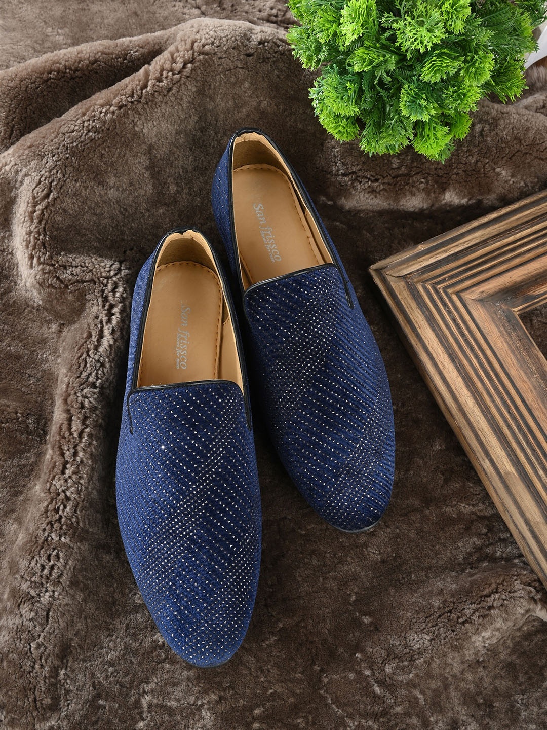 

San Frissco Men Printed Lightweight Loafers, Navy blue