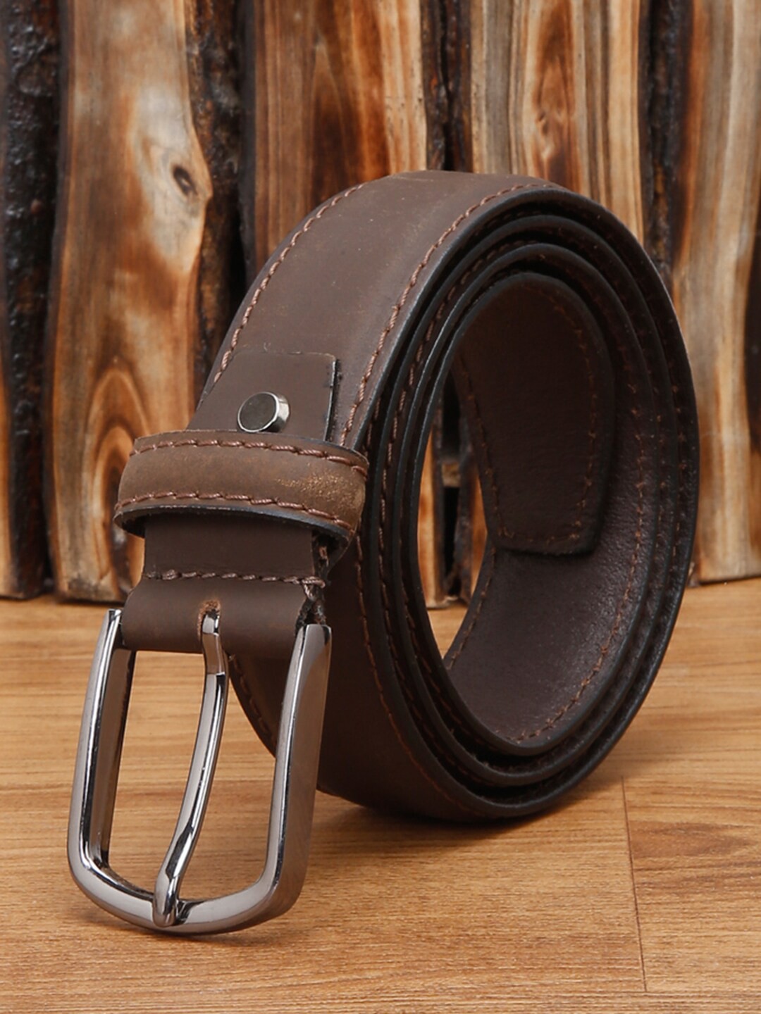 

LOUIS STITCH Men Premium Leather Casual Belt, Brown