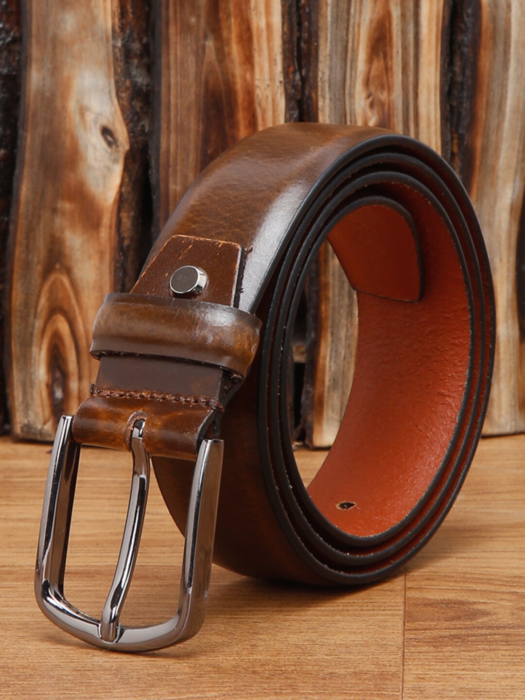 

LOUIS STITCH Men Premium Leather Casual Belt, Brown