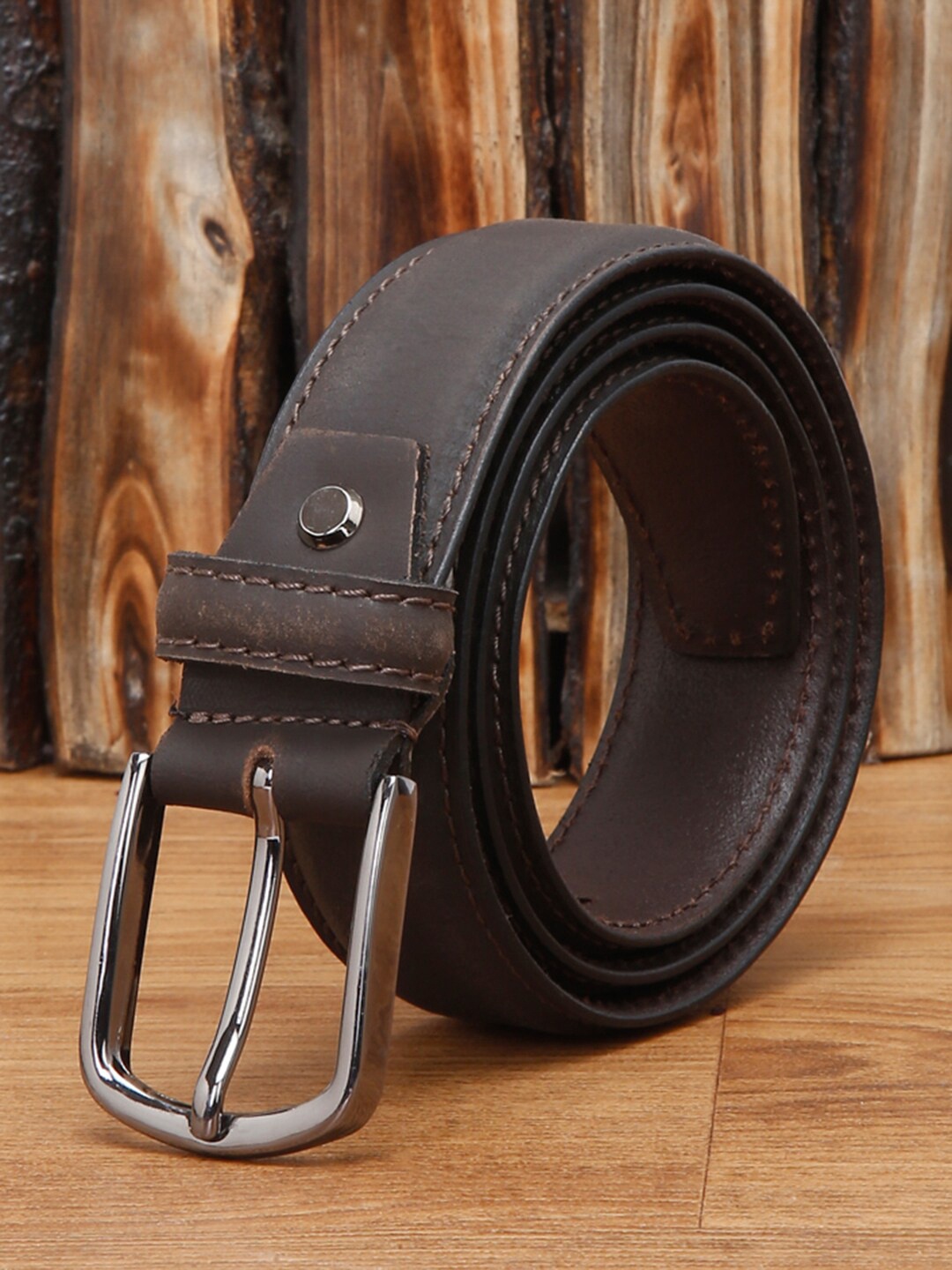 

LOUIS STITCH Men Premium Leather Casual Belt, Brown