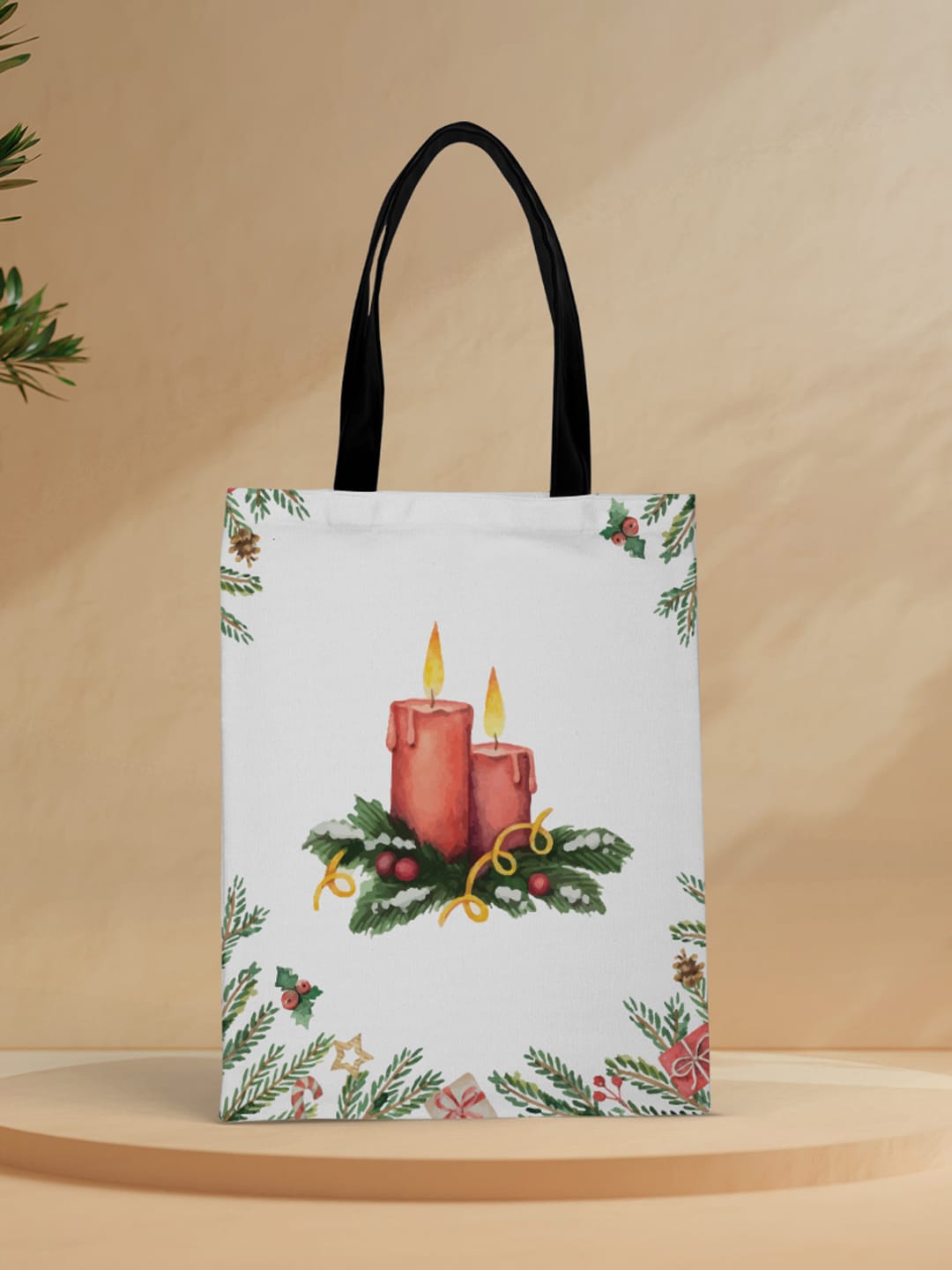 

Crazy Corner Printed Structured Tote Bag, White