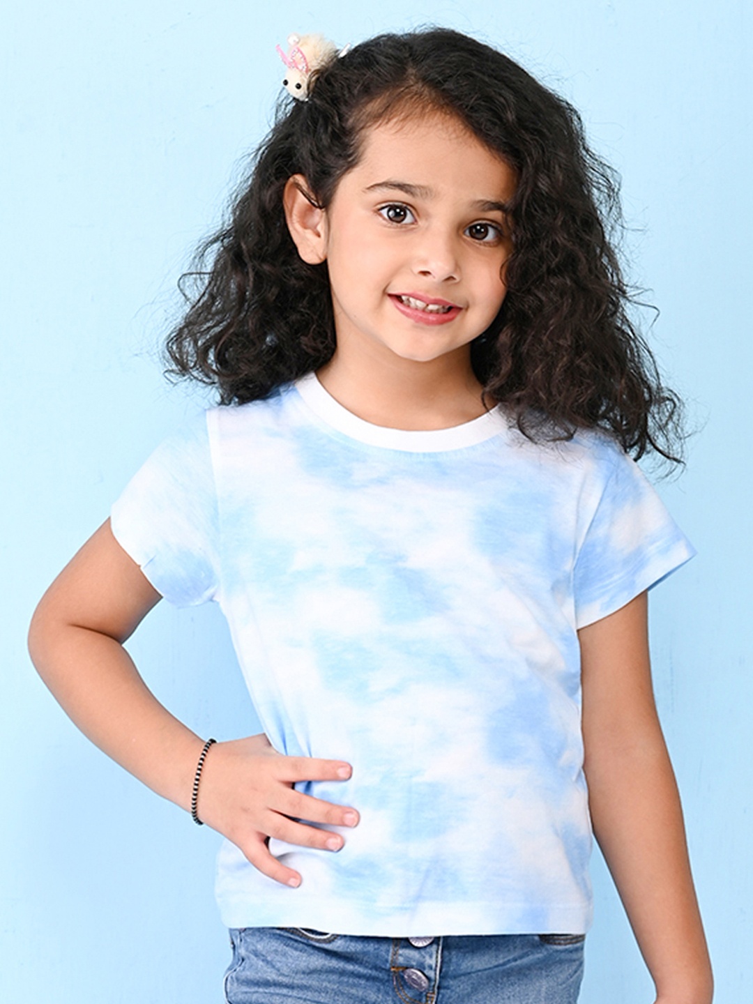 

NUSYL Girls Tie and Dye T-shirt, Blue