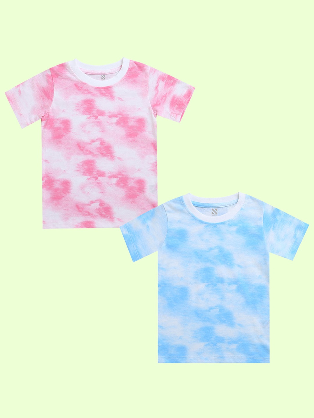 

NUSYL Kids Pack Of 2 Tie and Dye T-shirt, Pink