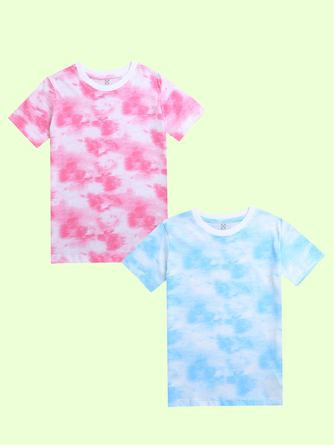 

NUSYL Boys Pack Of Two Tie and Dye Dyed T-shirt, Pink