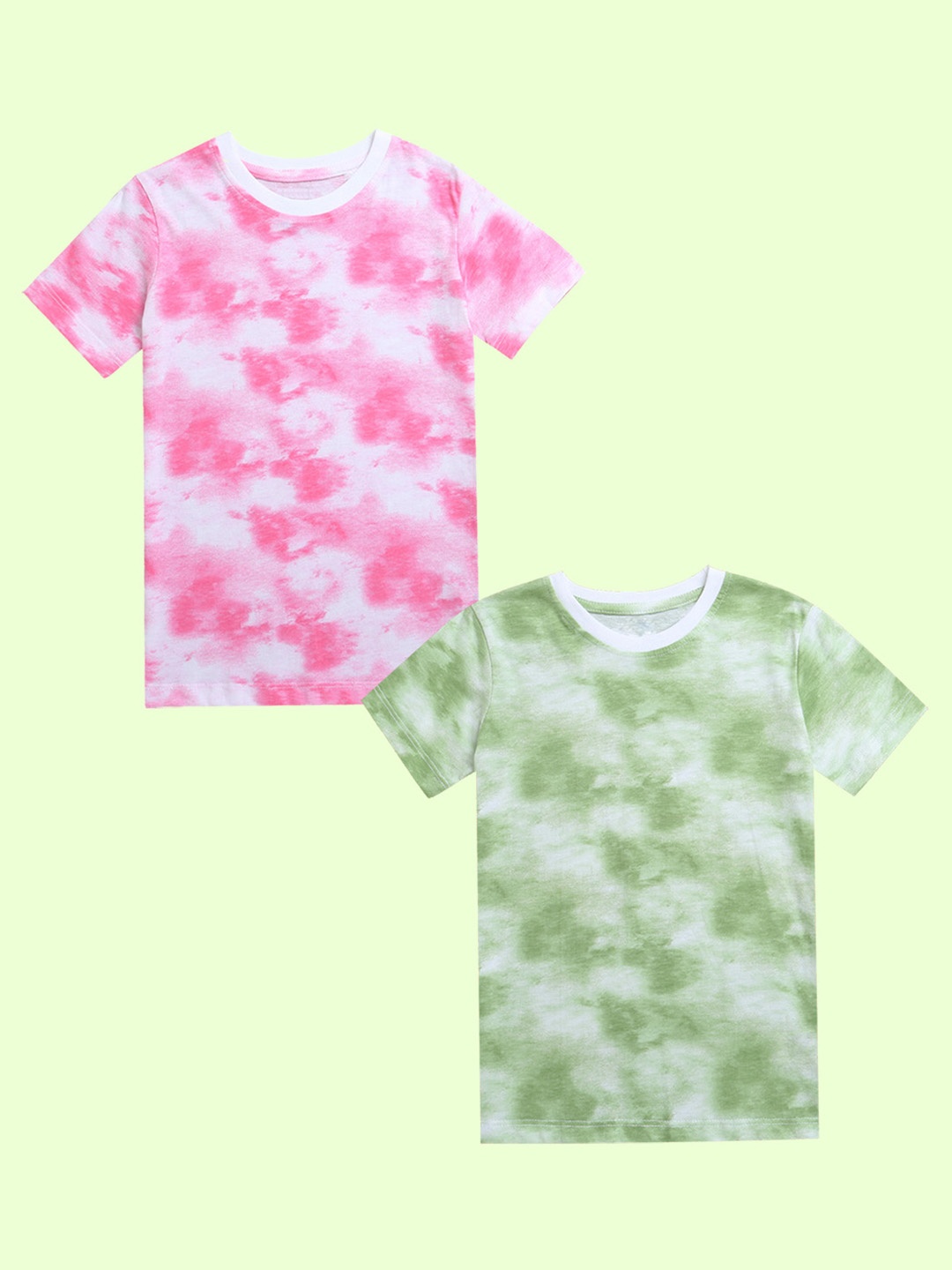 

NUSYL Boys Pack Of Two Tie and Dye Dyed T-shirt, Pink