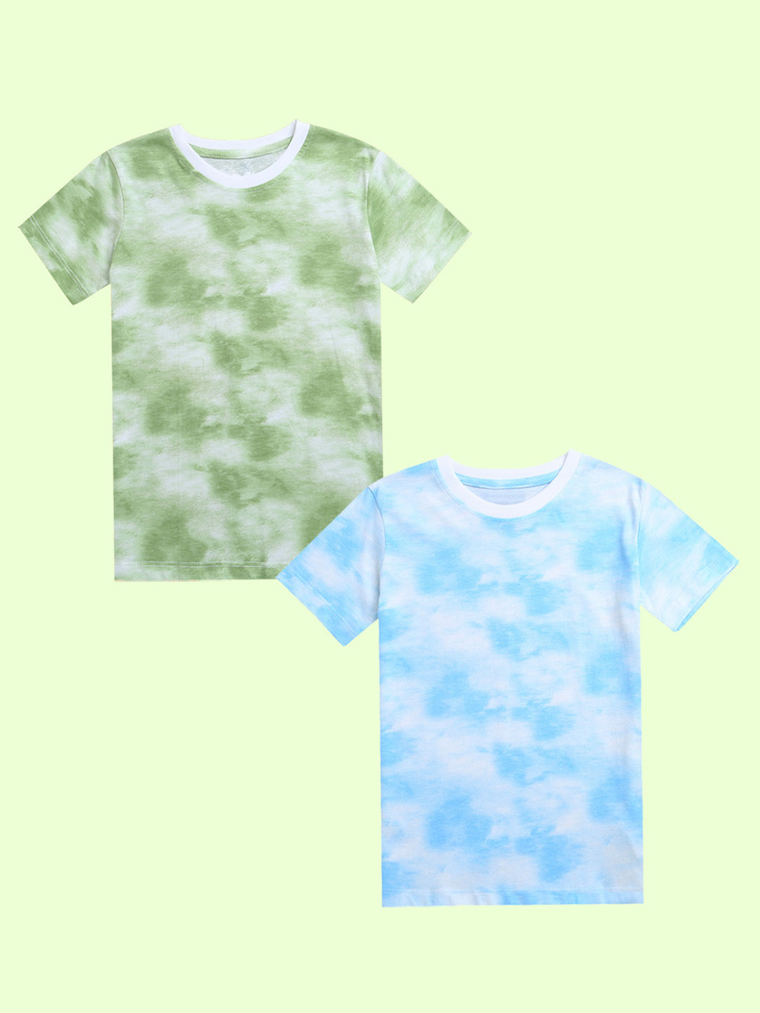 

NUSYL Boys Pack Of 2 Tie and Dye Cotton T-shirt, Blue