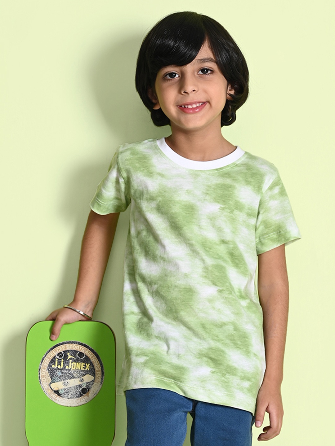 

NUSYL Boys Pack Of 2 Tie and Dye Cotton T-shirt, Green