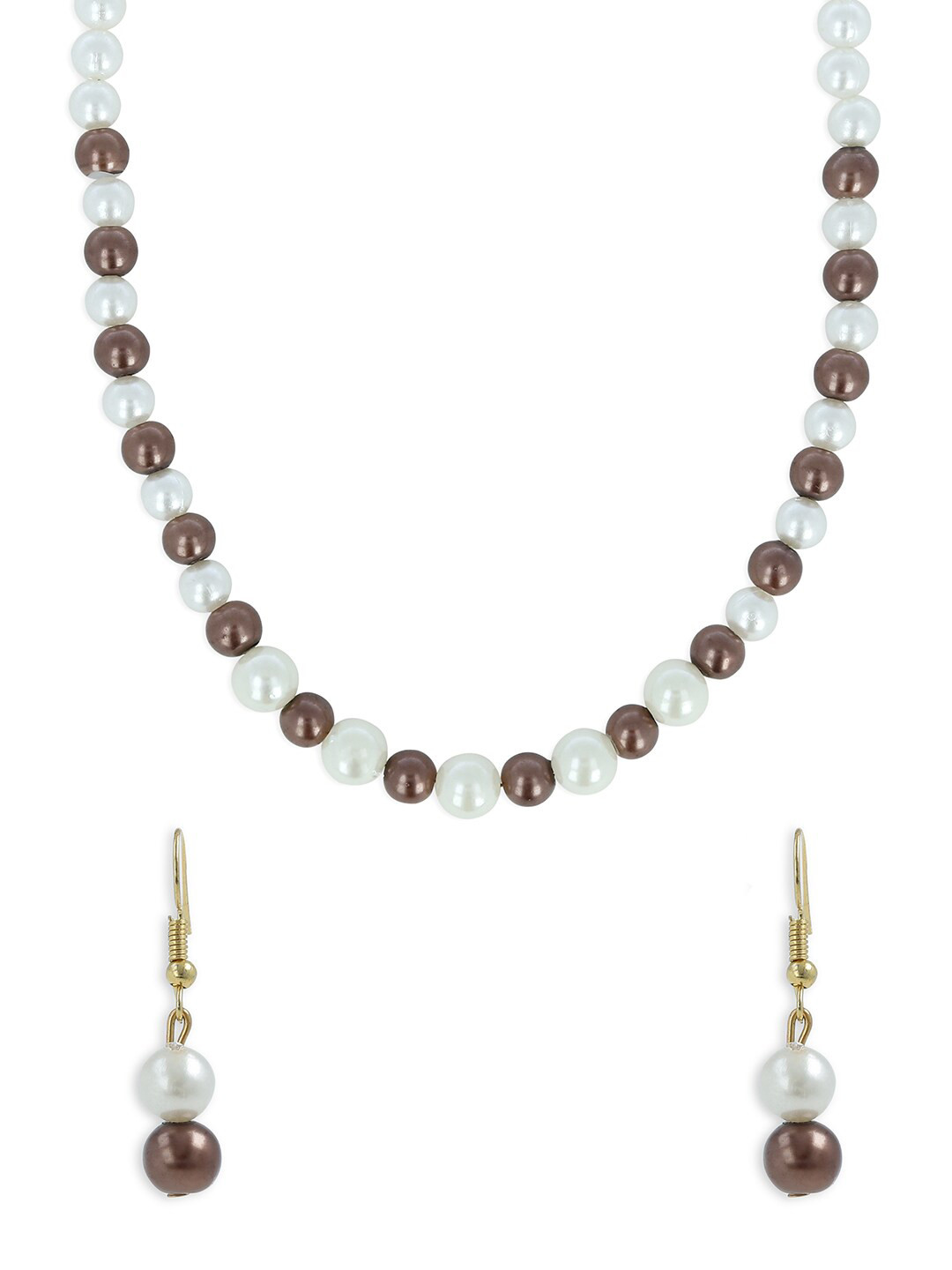 

AKSHARA Gold Plated Stone Studded & Pearl Beaded Jewellery Set