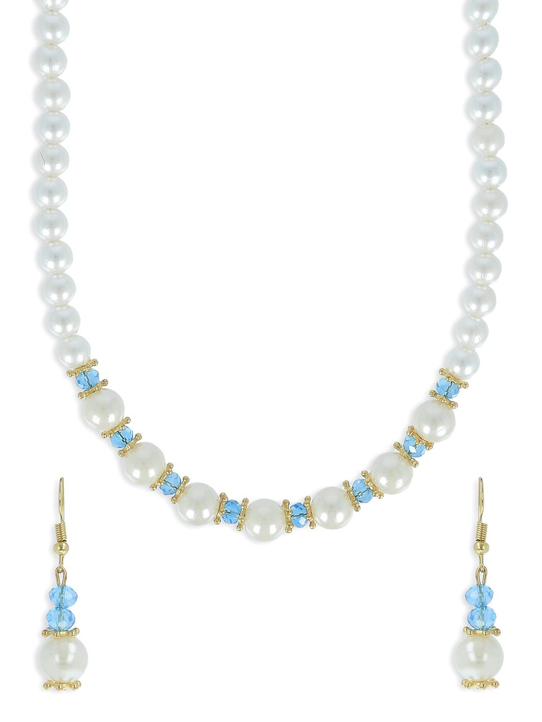 

AKSHARA Girls Gold-Plated Stone-Studded & Beaded Jewellery Set