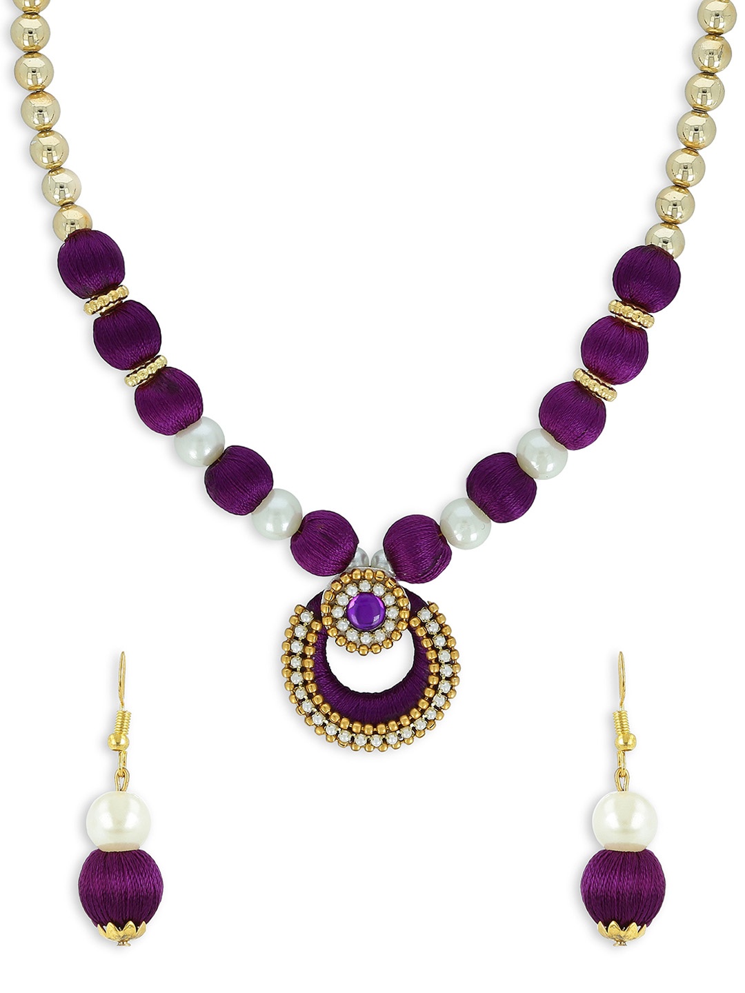 

AKSHARA Girls Gold Plated Jewellery Set