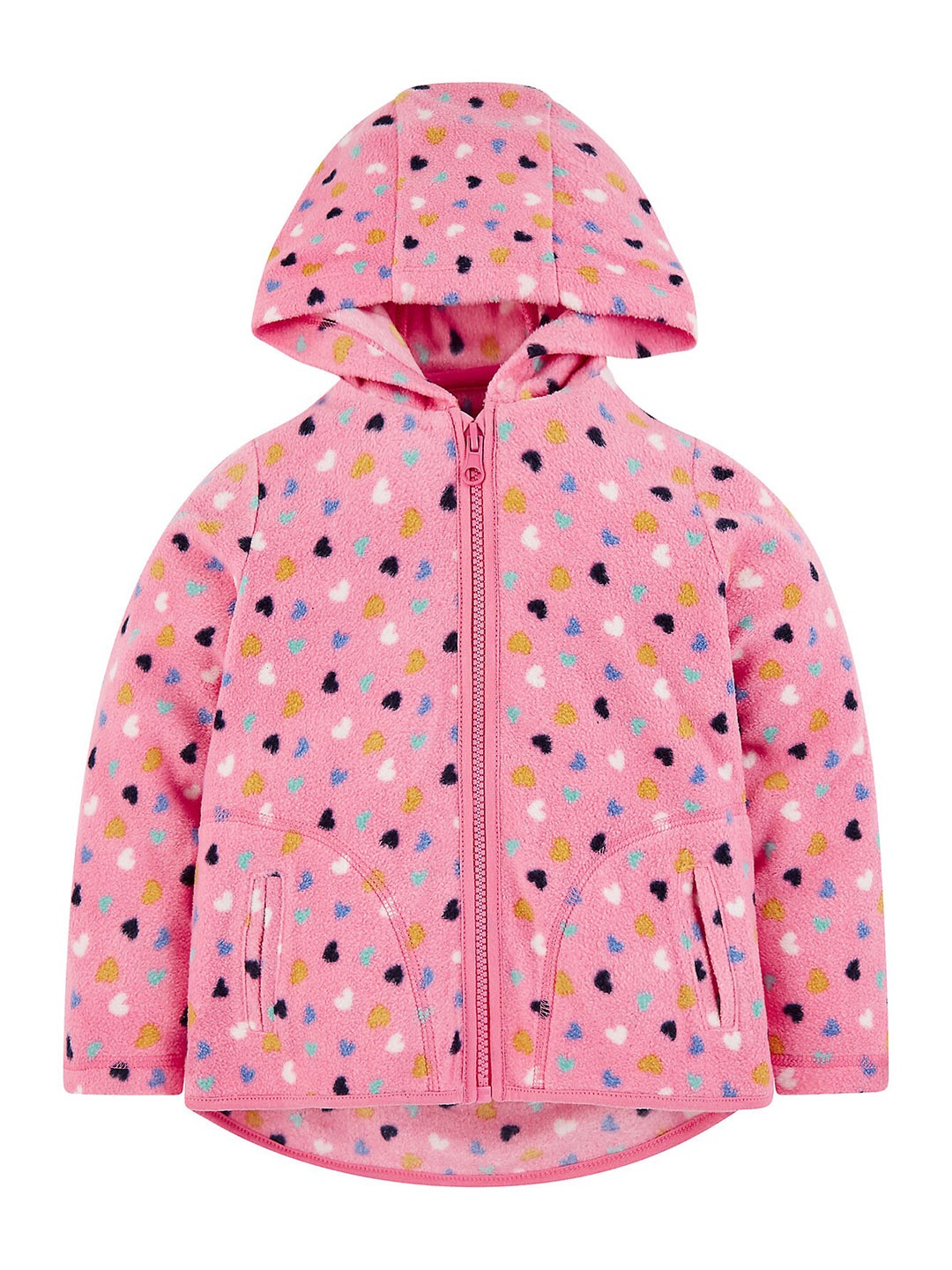 

mothercare Girls Printed Hooded Sweatshirt, Pink