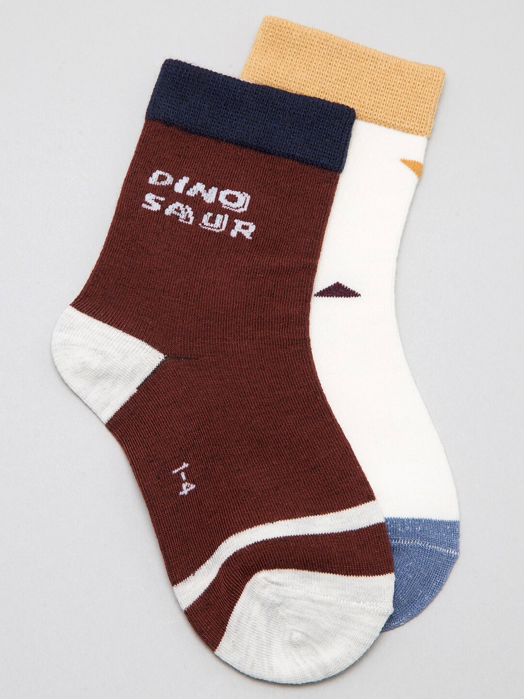 

J Style Kids Pack Of 2 Patterned Ankle Length Socks, Maroon