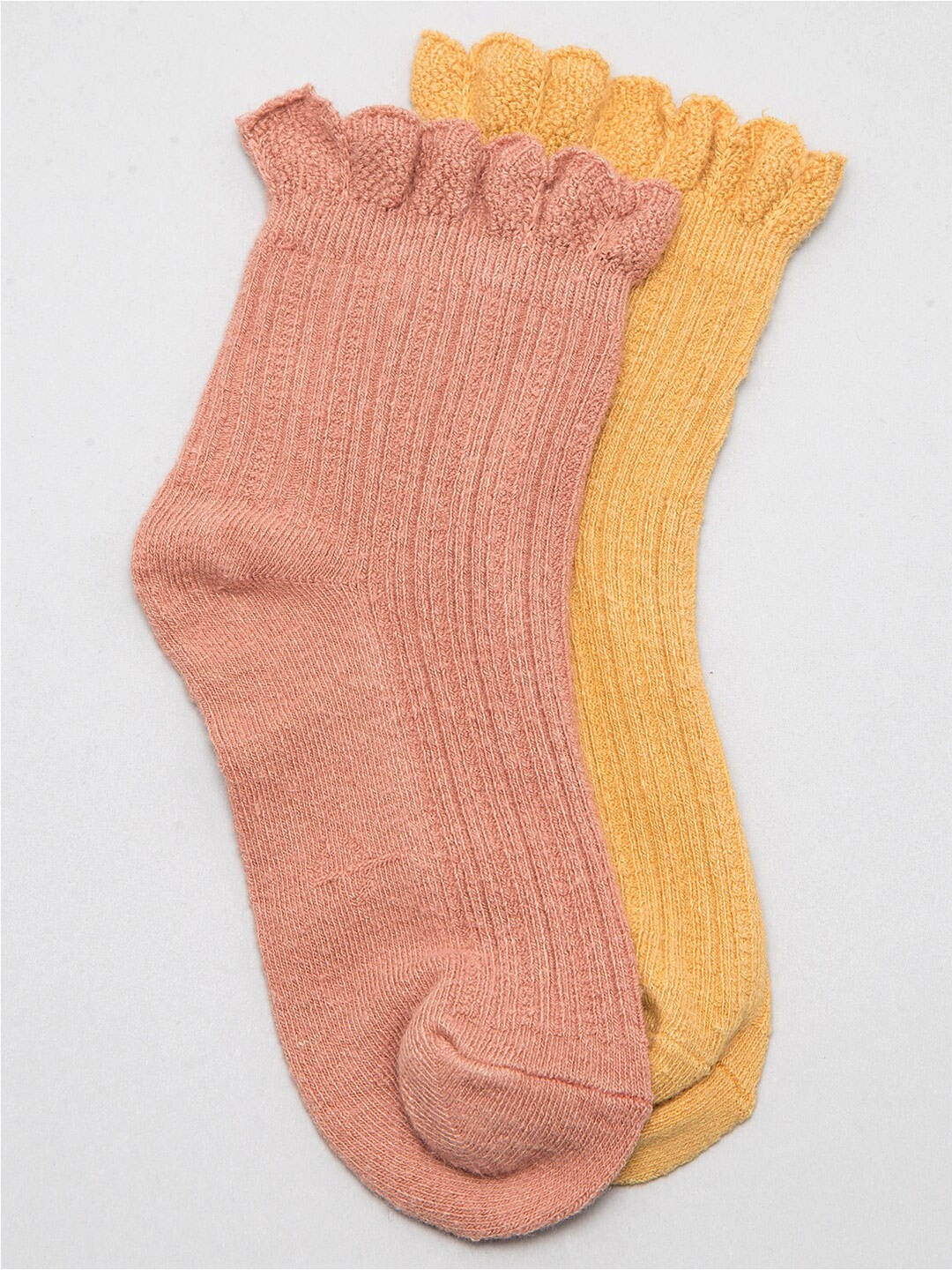 

J Style Kids Pack Of 2 Ankle Length Socks, Yellow