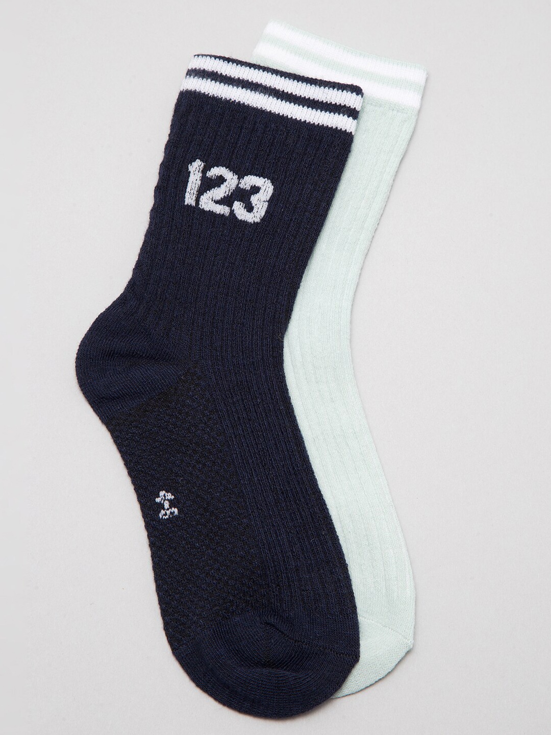 

J Style Kids Pack of 2 Assorted Ribbed Calf Length Socks