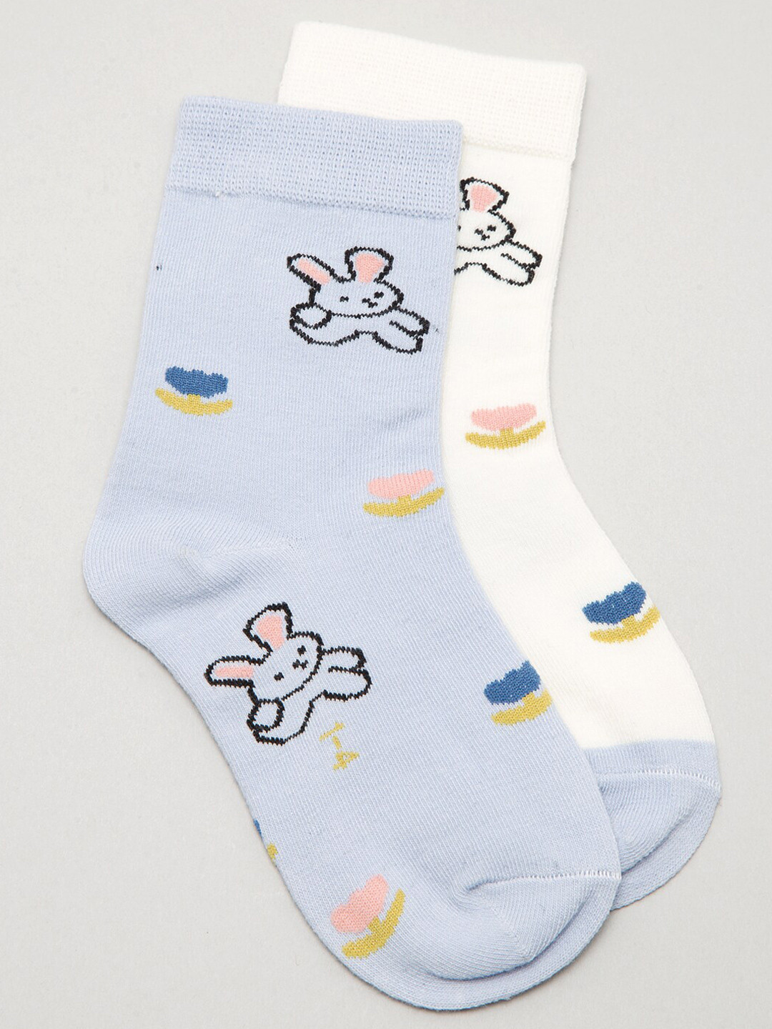 

J Style Kids Pack of 2 Ribbed Above Ankle Length Socks, White