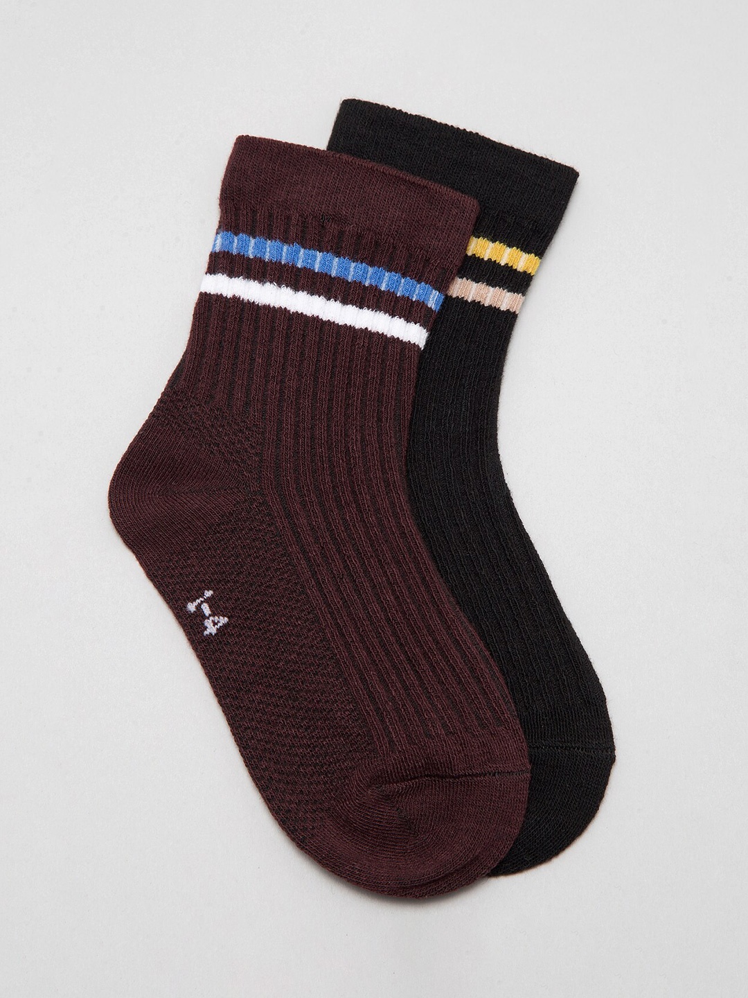 

J Style Kids Pack of 2 Patterned Above Ankle-Length Socks, Burgundy
