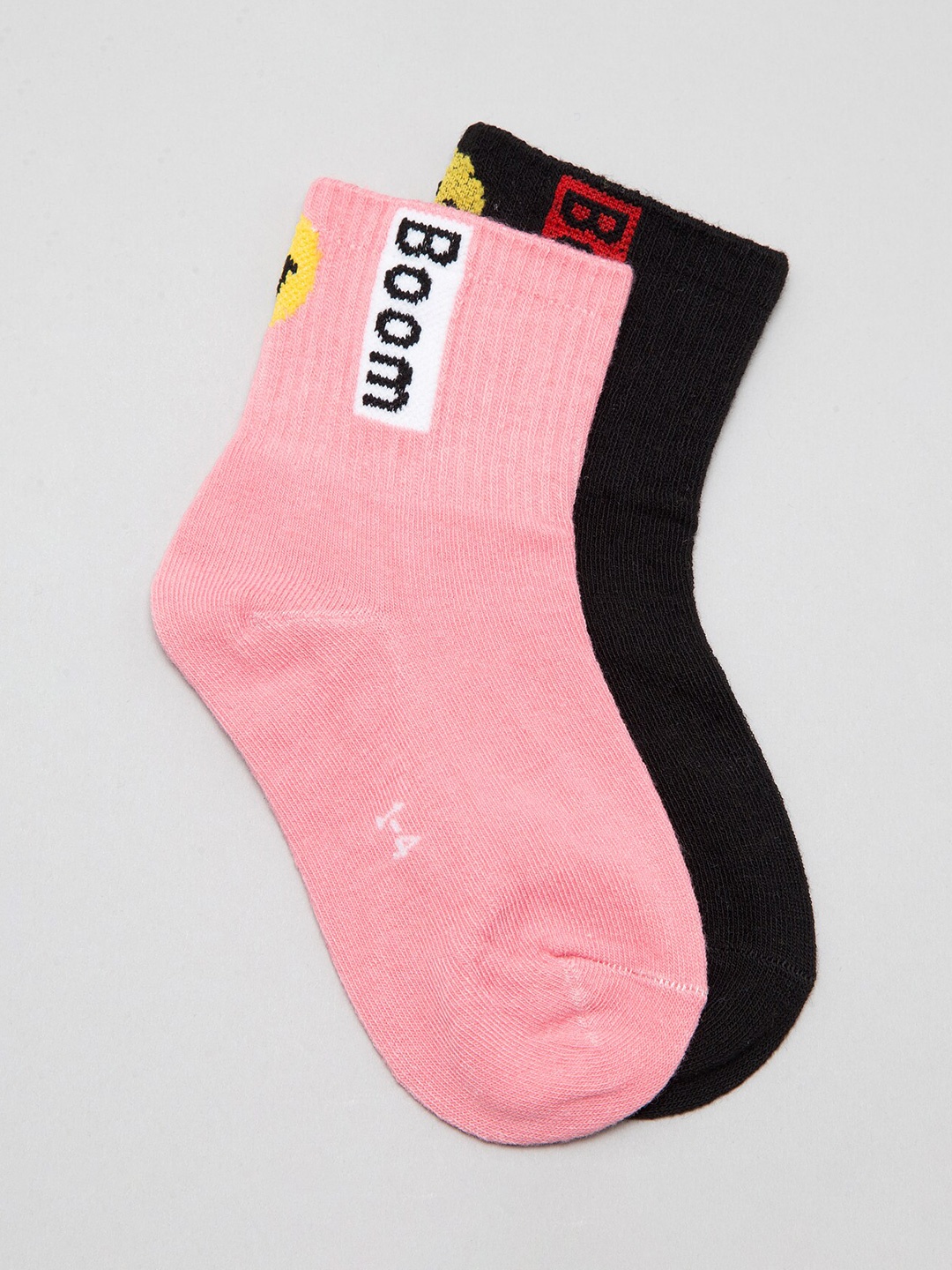

J Style Kids Pack Of 2 Assorted Ankle-Length Socks